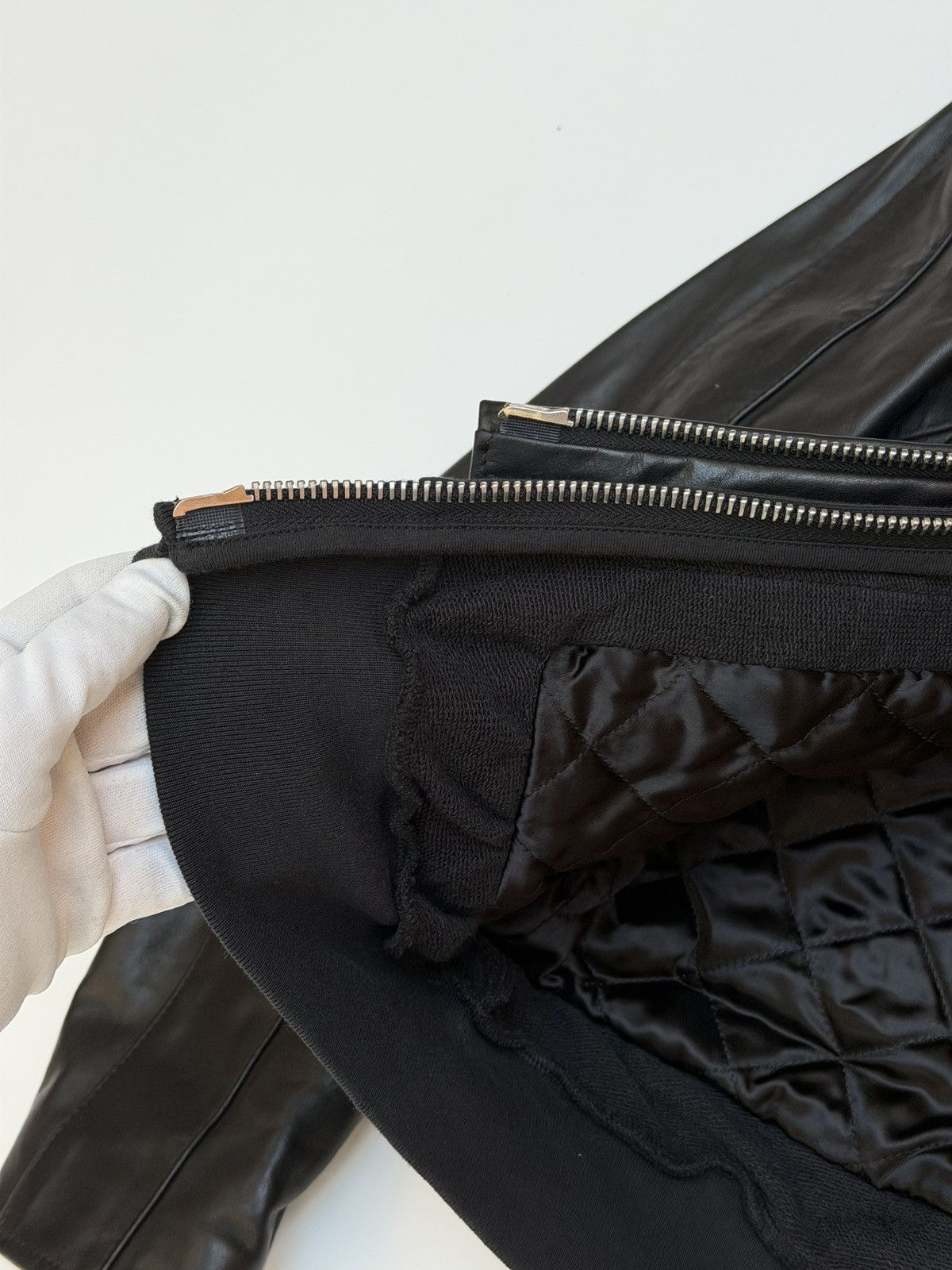 Balenciaga Balenciaga Shrunk Racer Hooded Layer Jacket Black Leather Size US XS / EU 42 / 0 - 11 Thumbnail