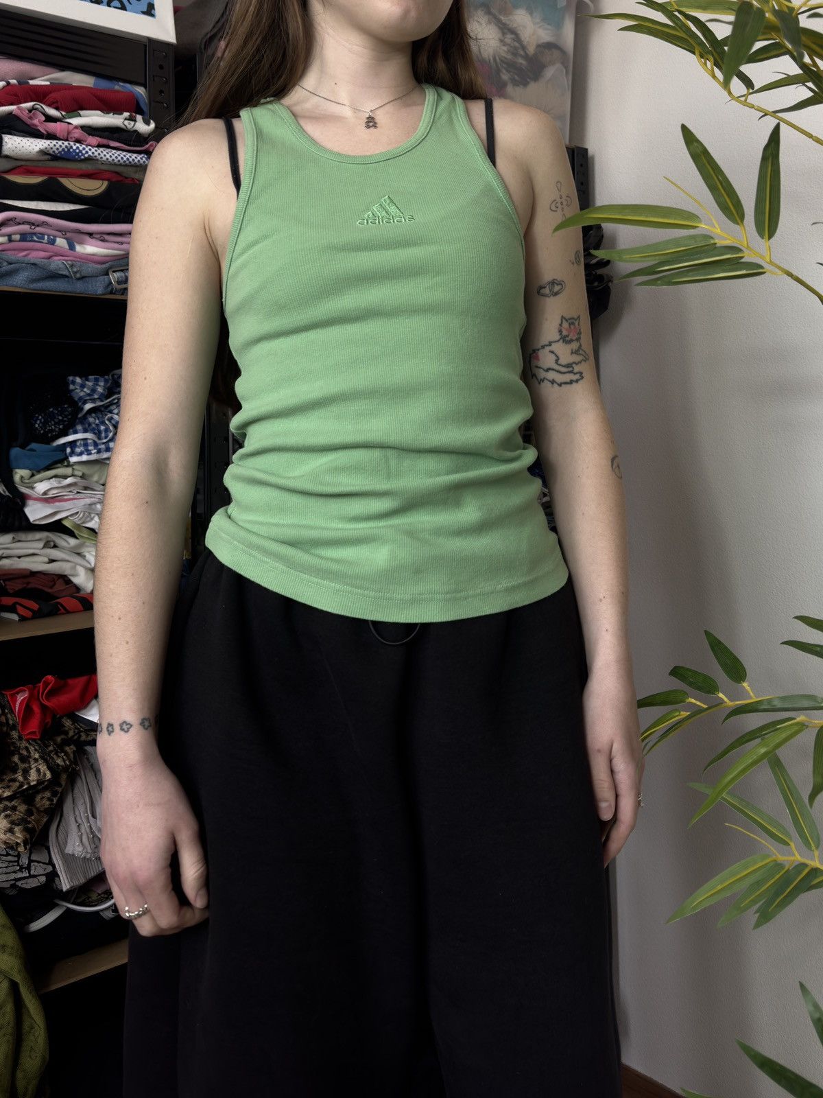 Adidas 1990s ADIDAS VINTAGE RIBBED TANK TOP Size S / US 4 / IT 40 - 3 Thumbnail