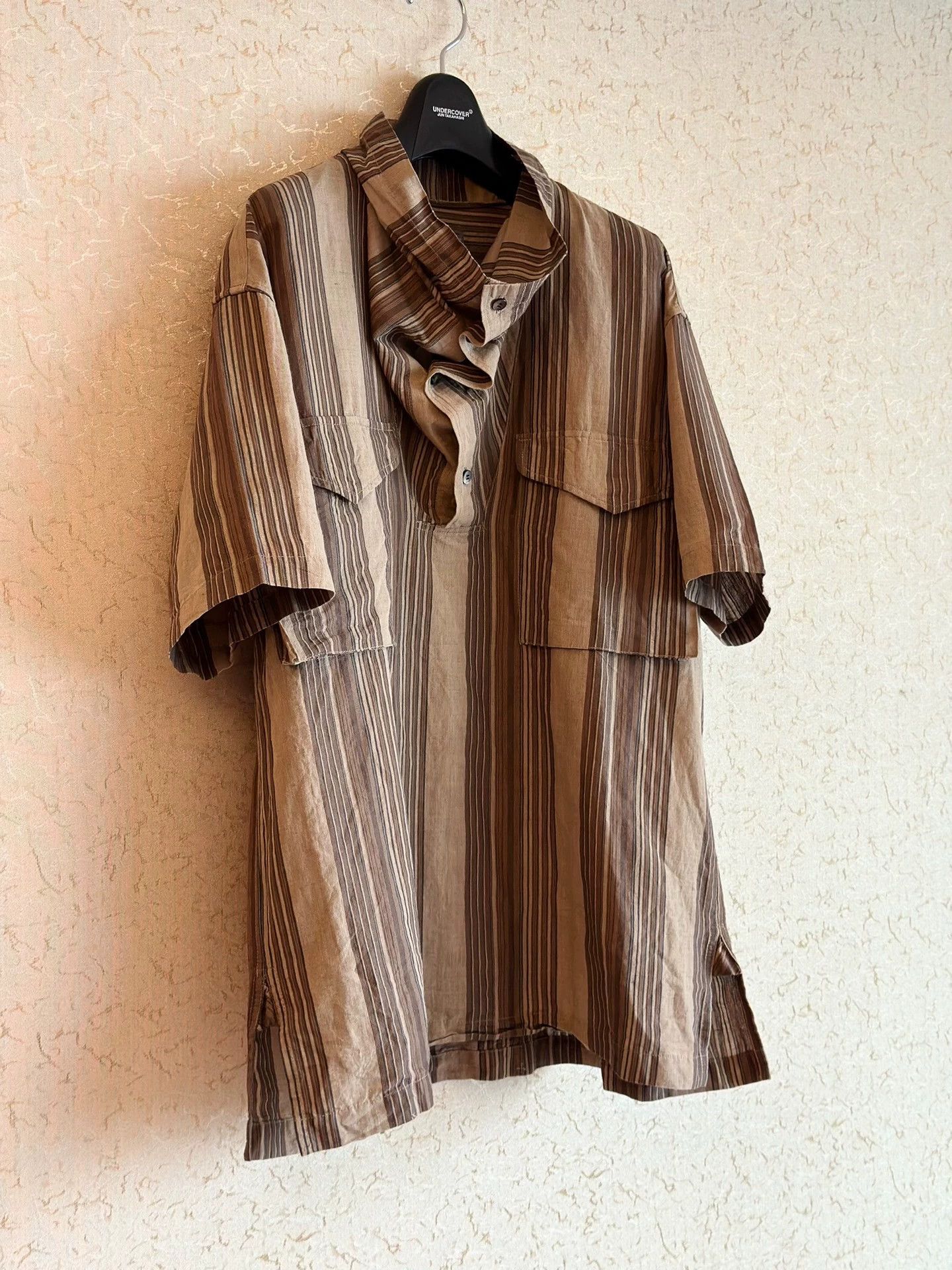 Issey Miyake Issey Miyake M 80s Cotton Linen Utility Pocket Collar Shirt Size US M / EU 48-50 / 2 - 2 Thumbnail
