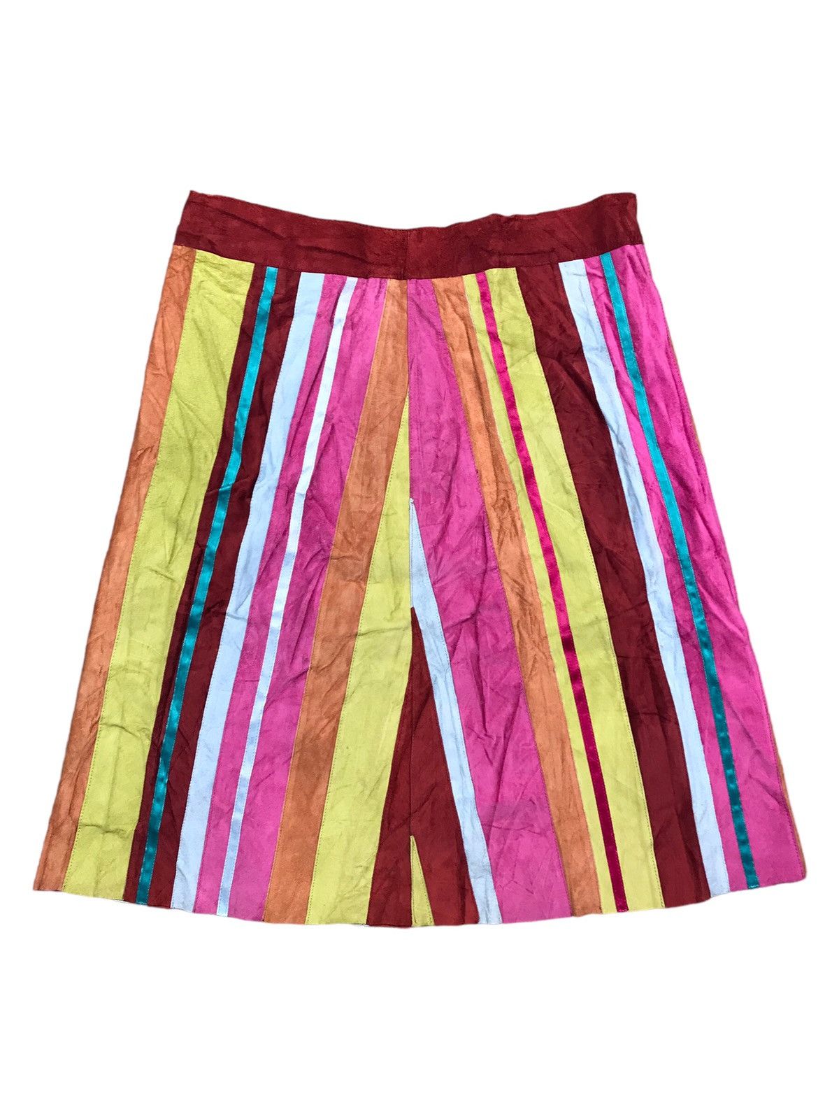 Dolce & Gabbana VINTAGE Y2K DOLCE & GABBANA PATCHWORK LEATHER SKIRTS Size 31" - 1 Thumbnail