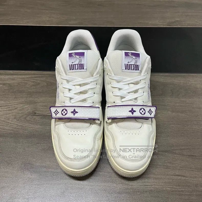 Louis Vuitton Louis Vuitton White and Purple Velcro shoes Size US 9 / EU 42 - 2 Thumbnail