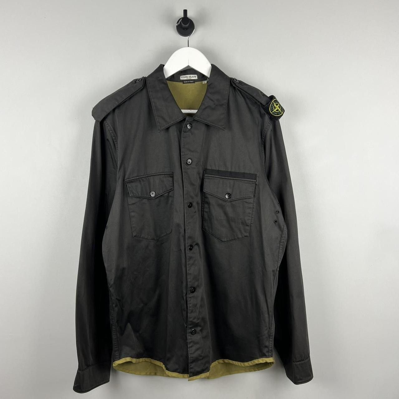 Stone Island Stone Island Raso Floccato Over Shirt Size US L / EU 52-54 / 3 - 1 Thumbnail