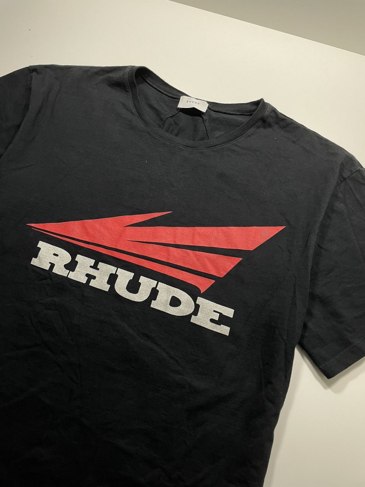 Rhude Rhude Rhonda black red tee t shirt Size US XL / EU 56 / 4 - 1 Thumbnail
