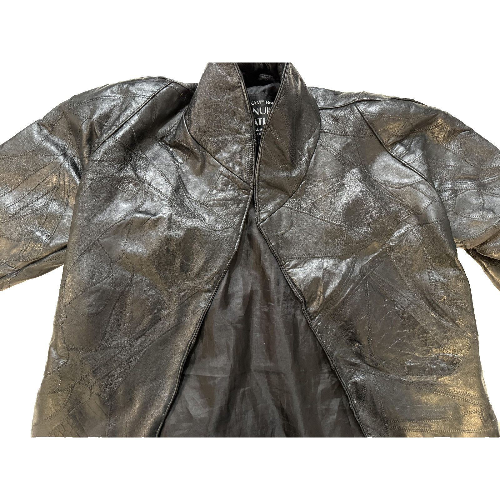 & Other Stories Maxam Leather Jacket Mens MED Italian Mosaic Lambskin Y2K Size US M / EU 48-50 / 2 - 2 Thumbnail