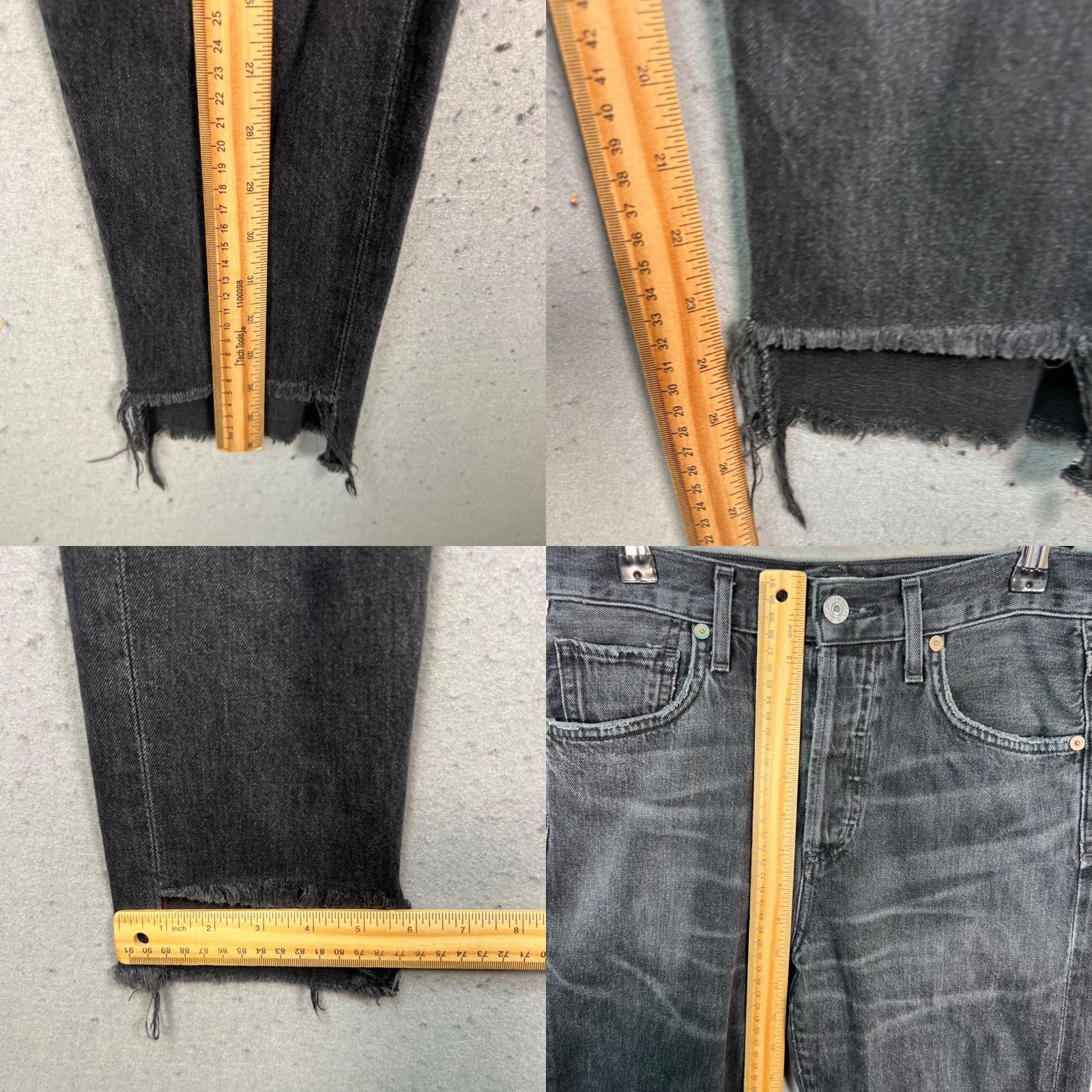 Citizens Of Humanity Citizens of Humanity Premium Vintage Liya High Rise Cropped Jeans 23 Black Denim 5-Pocket Womens Jeans Size 40" / US 18 - 8 Thumbnail