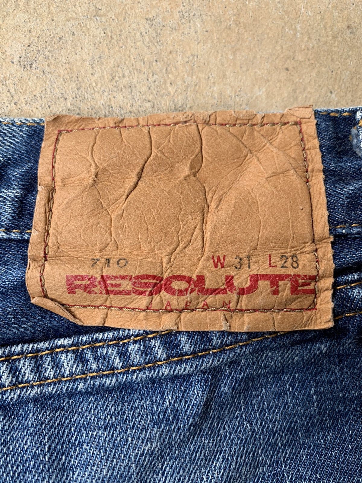 Japanese Brand × RESOLUTE Resolute lot 710 Selvedge Distressed Denim Size US 33 - 14 Thumbnail