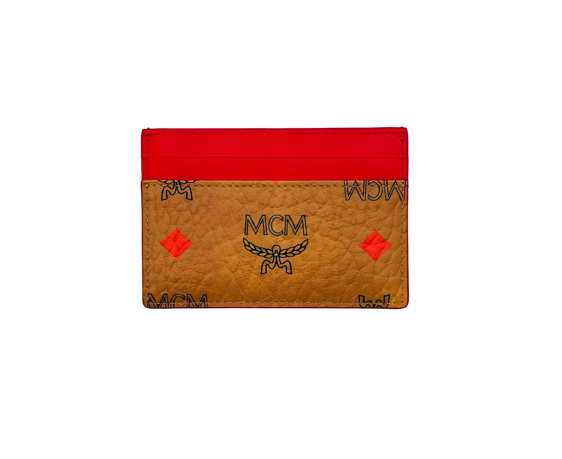 MCM Women's Brown Spectrum Diamond Rainbow Logo Visetos Card Size ONE SIZE - 1 Thumbnail
