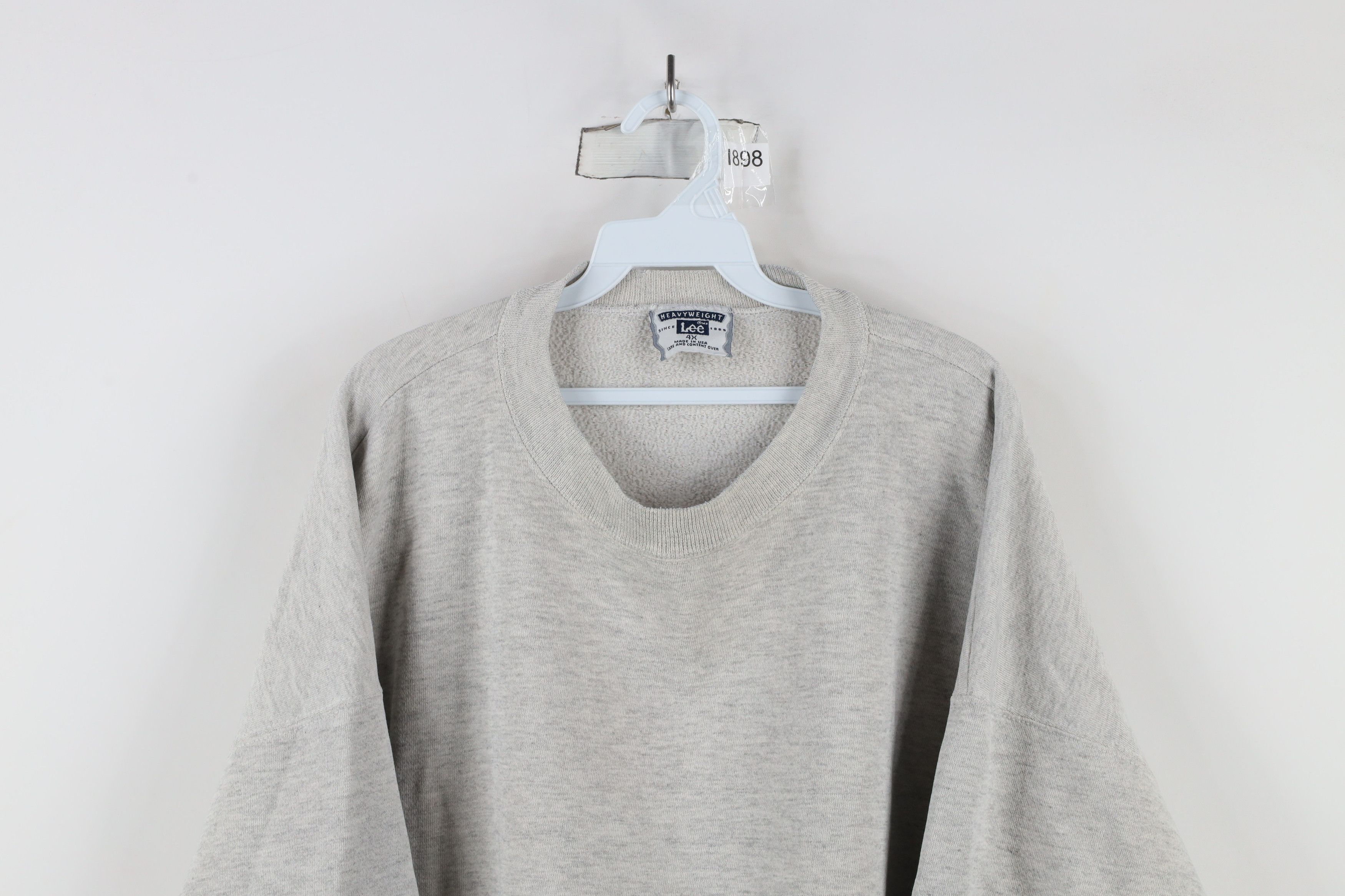 Vintage Vintage 90s Streetwear Blank Crewneck Sweatshirt Gray USA Size US XXL / EU 58 / 5 - 2 Thumbnail