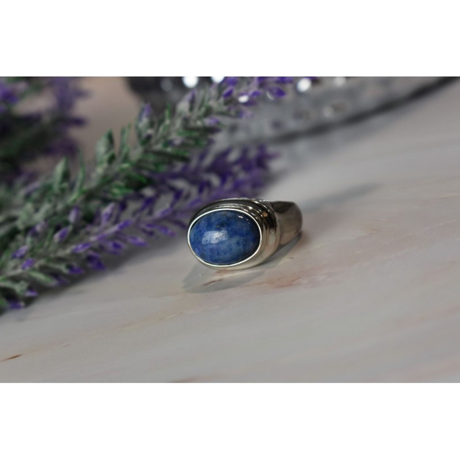 Jewelry VINTAGE 925 STERLING SILVER SODALITE RING SIZE 6.5 Size ONE SIZE - 8 Thumbnail