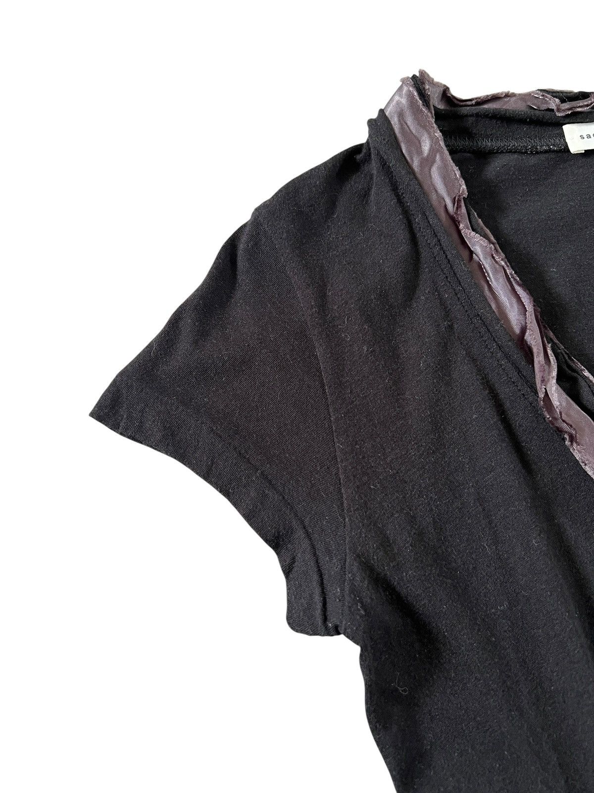Sacai Sacai Luck Layered Multifabric Collar Tshirt Size XS / US 0-2 / IT 36-38 - 5 Thumbnail