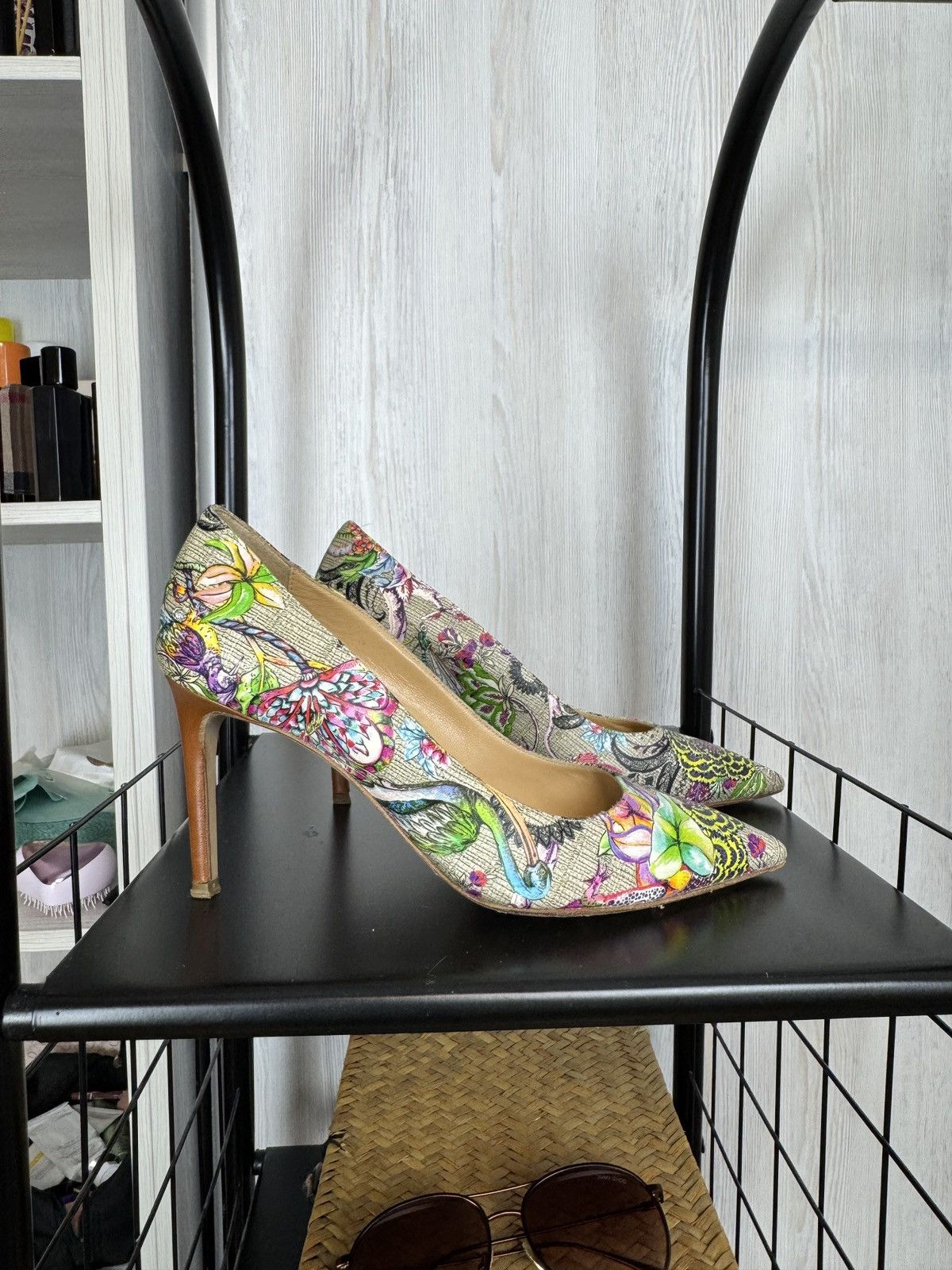 Etro ETRO made in Italy flower floral pattern multicolor heels Size US 7 / IT 37 - 2 Thumbnail