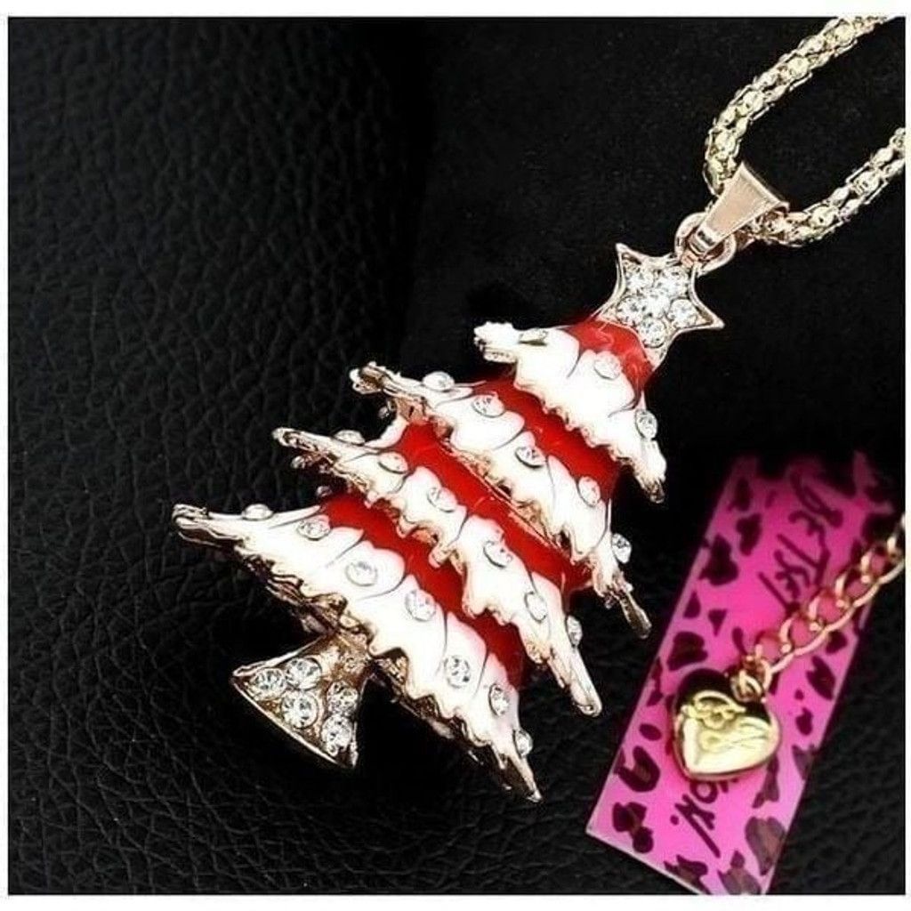 Betsey Johnson Betsey Johnson Red Crystal Christmas Tree Pendant Size ONE SIZE - 2 Thumbnail
