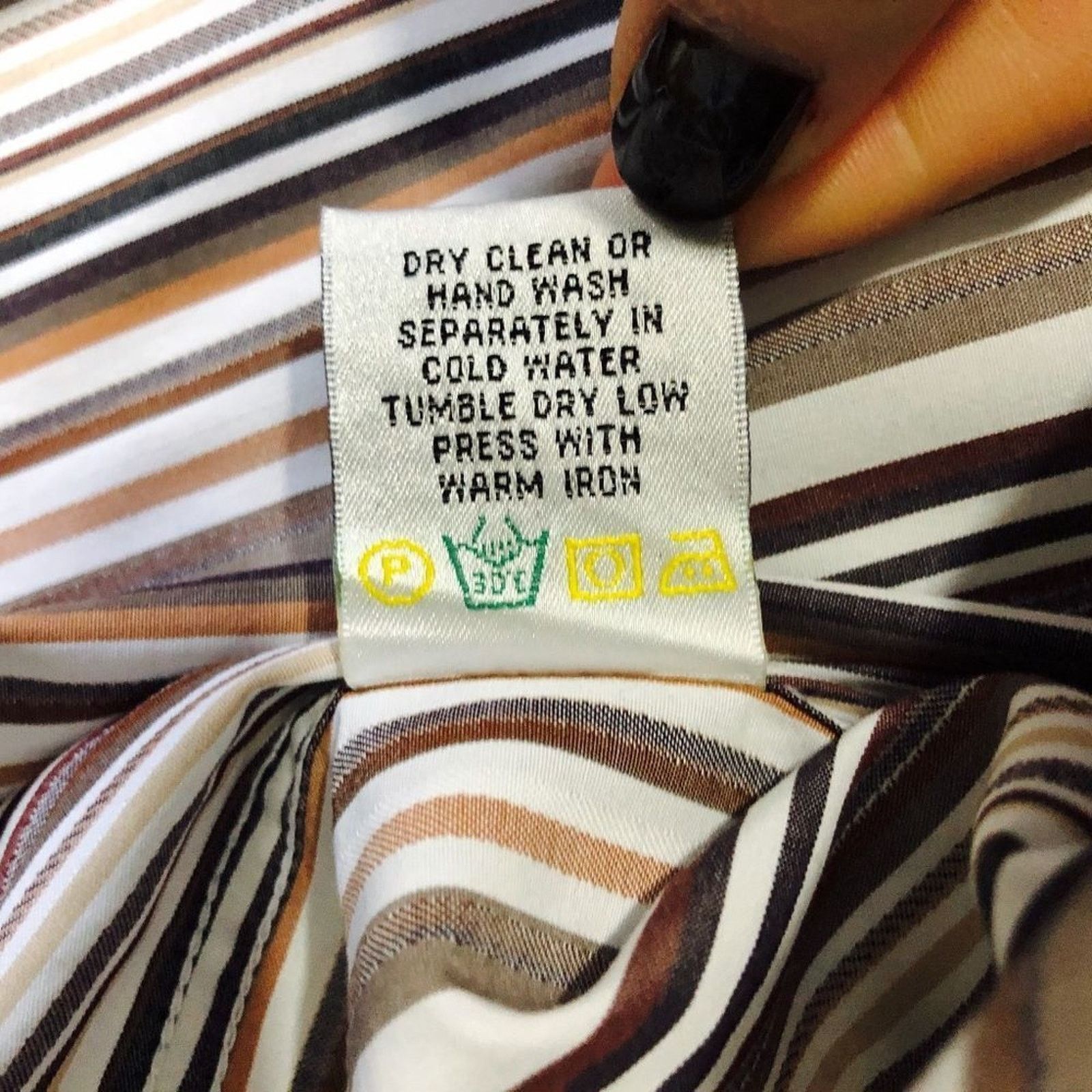 BUGATCHI Bugatchi Uomo Brown Striped Button-Down Shirt | Sz XL Size US XL / EU 56 / 4 - 6 Thumbnail