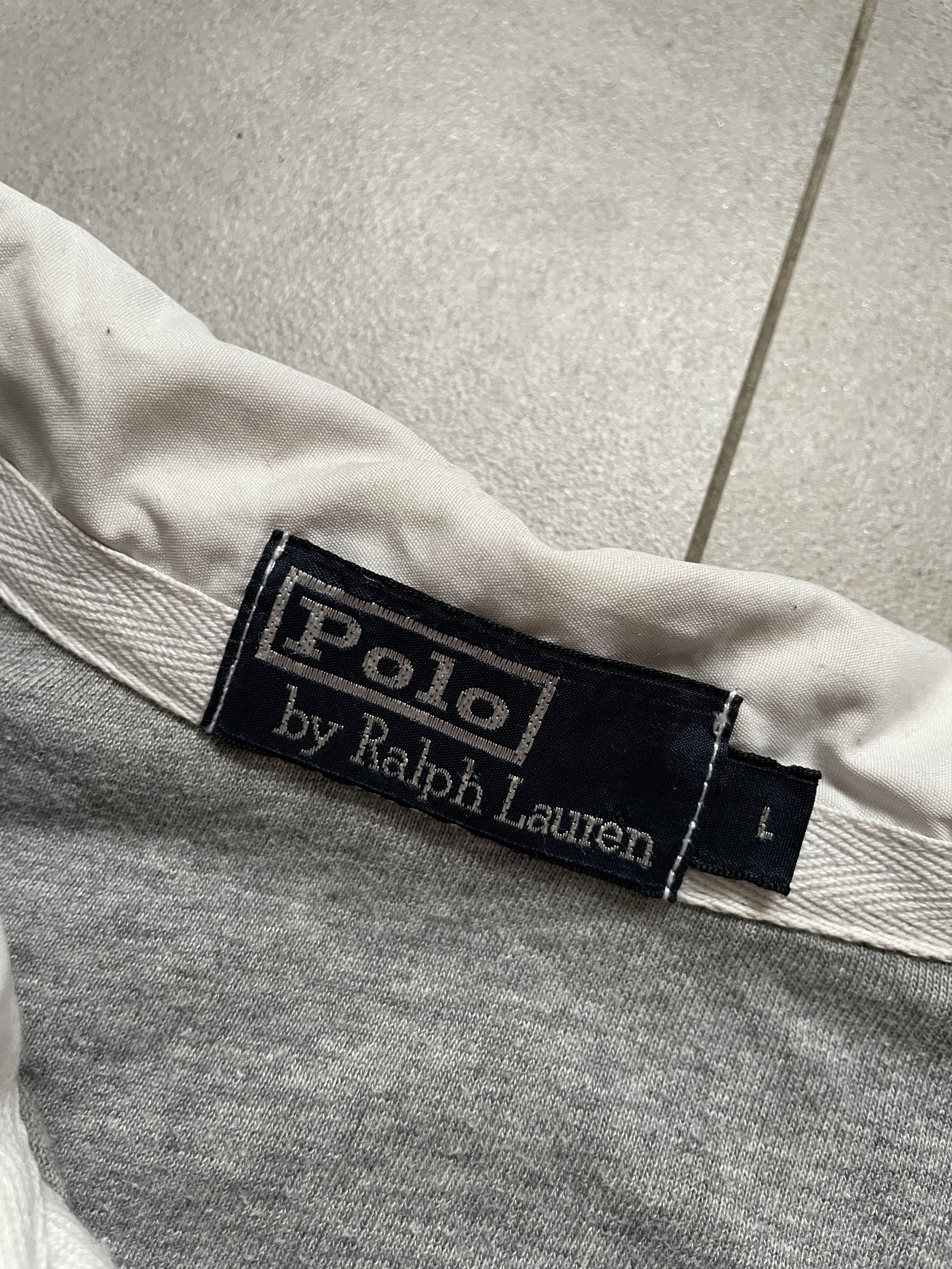 Polo Ralph Lauren POLO RALPH LAUREN GREY LONGSLEEVE RUGBY POLO TEE Size US XL / EU 56 / 4 - 5 Thumbnail