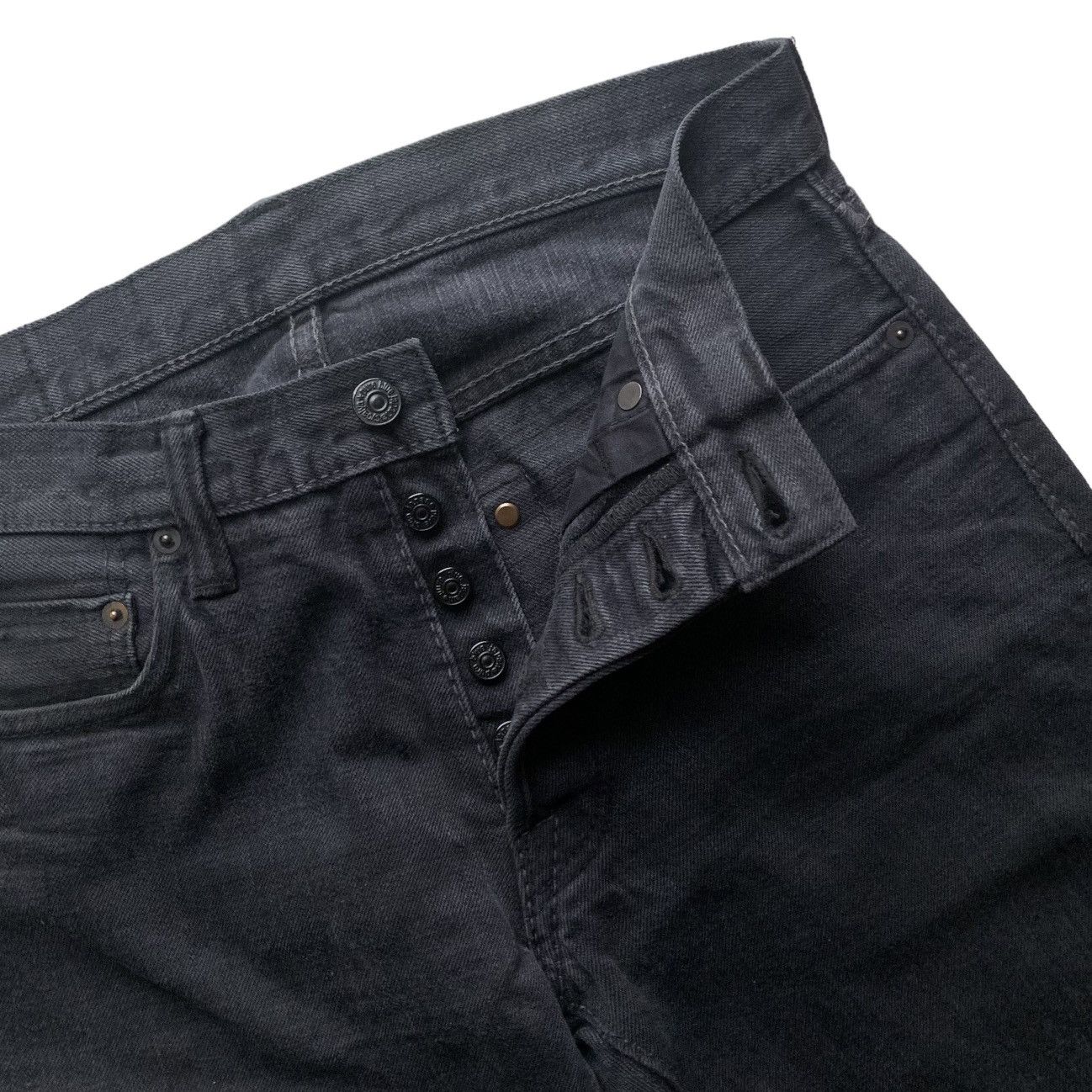Pure Blue Japan Pure Blue Japan Black Denim Selvedge Size US 31 - 3 Thumbnail