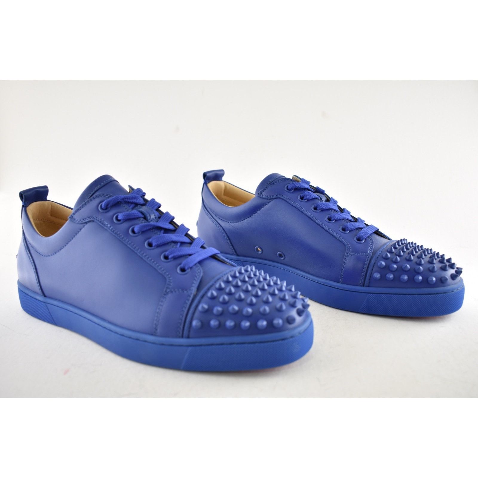 Christian Louboutin Christian Louboutin Louis Junior Spikes Flat Azzurro Blue Size US 11 / EU 44 - 4 Thumbnail