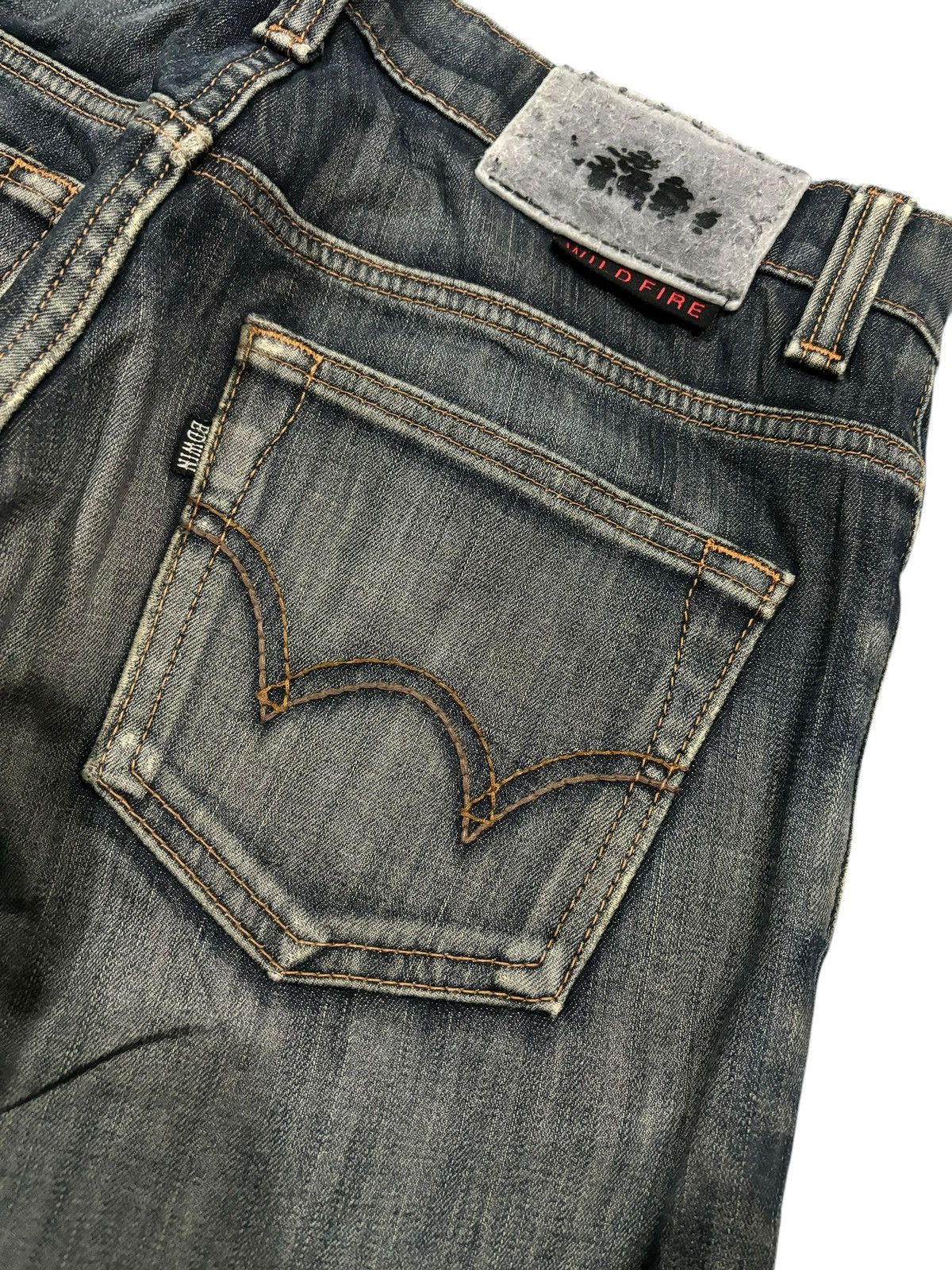 Edwin × Seditionaries Vtg Y2k Edwin 503 Wild Fire Distressed Straight Cut Jeans Size US 31 - 6 Thumbnail