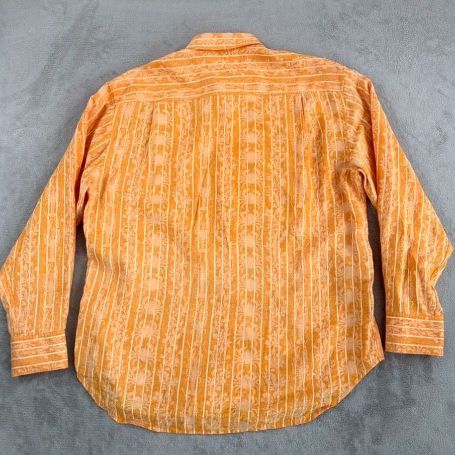 Tommy Bahama Tommy Bahama Relax Resort Shirt Orange Crabs Lobsters 100% Linen Men Large Size US L / EU 52-54 / 3 - 4 Thumbnail