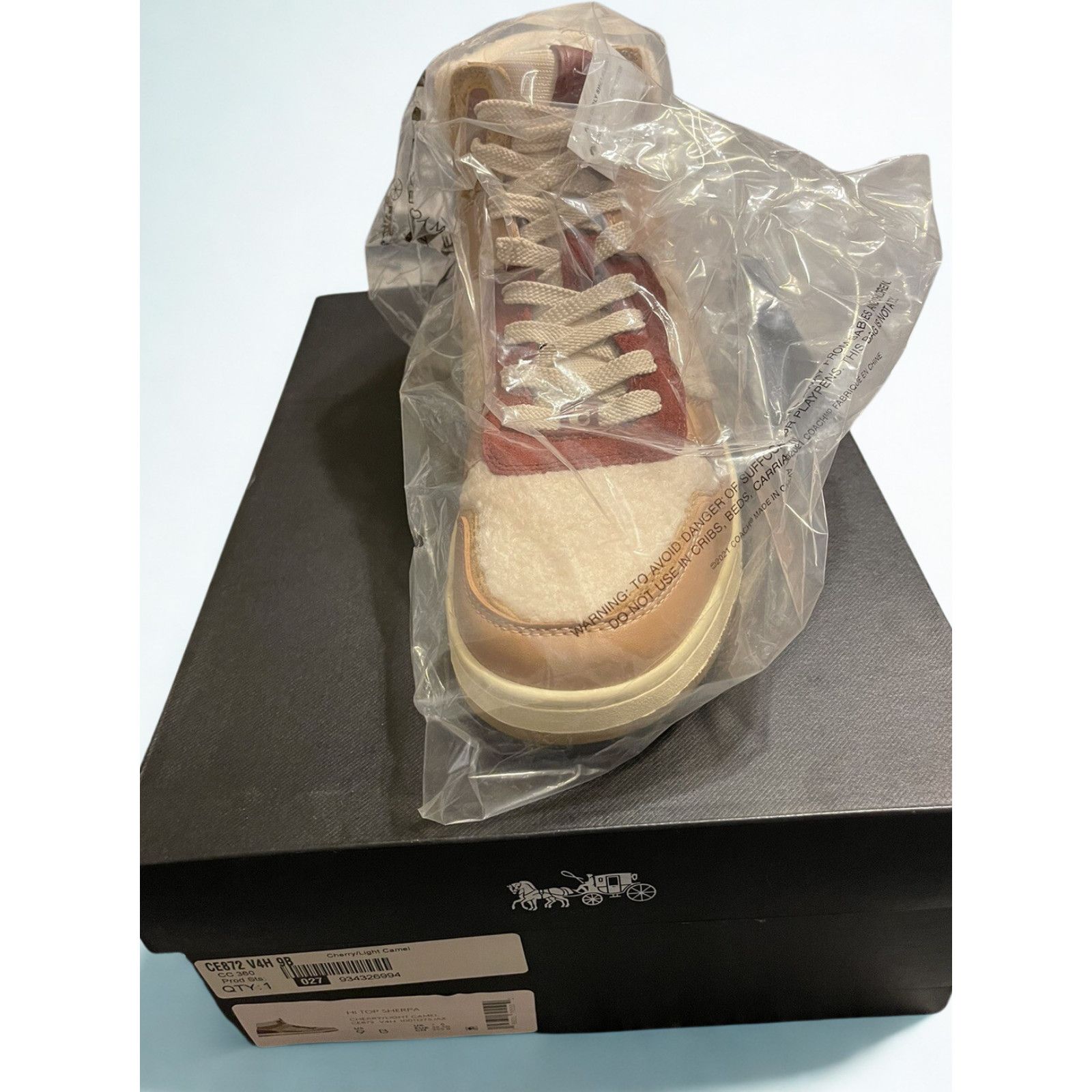 Coach Coach CE872 Hi Top Sherpa Sneakers Suede Women’s 10B Size US 10 / IT 40 - 6 Thumbnail