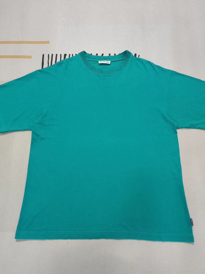 Balenciaga Balenciaga Back embroidered logo lake green short sleeve 25 Size US XS / EU 42 / 0 - 1 Thumbnail