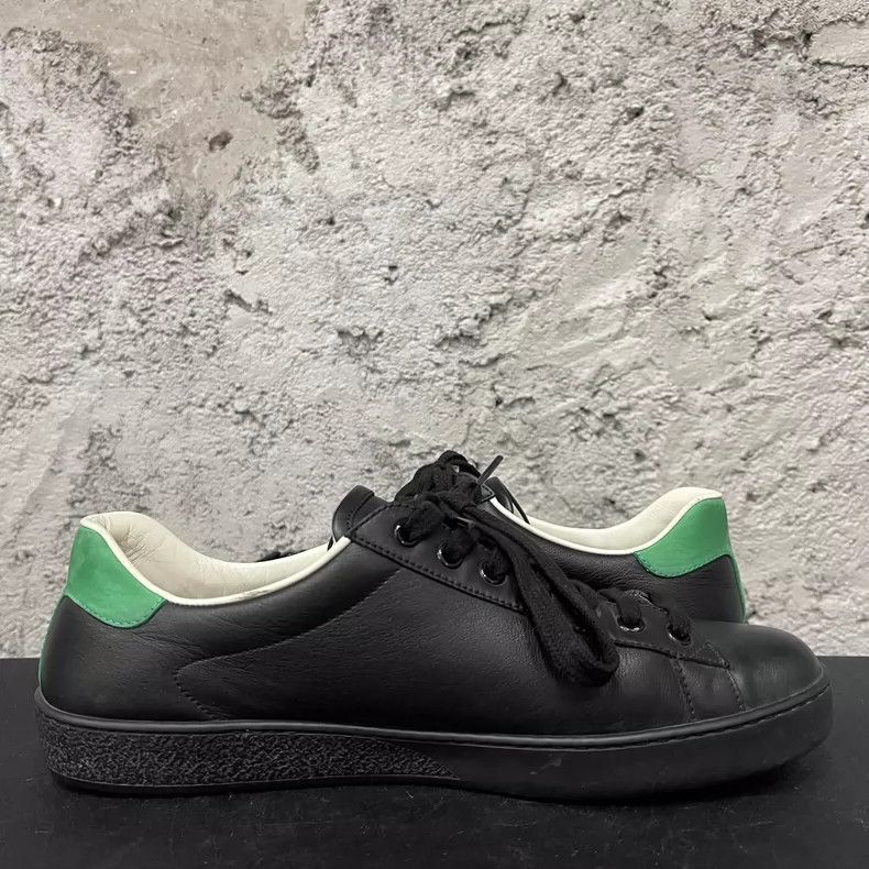 Gucci Gucci Black Sneakers with Green Accents-2505 Size US 7 / EU 40 - 4 Thumbnail
