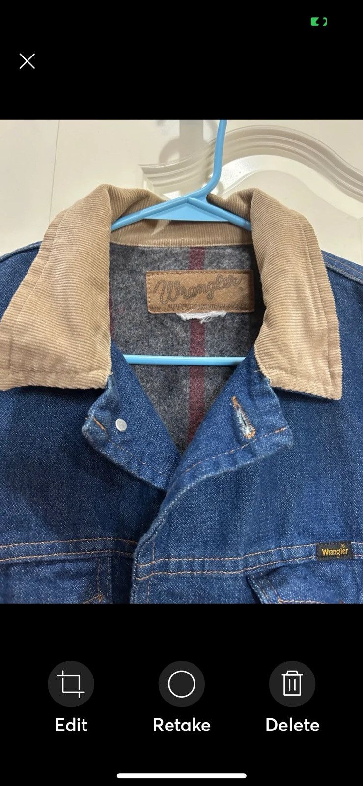 Vintage × Wrangler Wrangler M159 vintage denim blanket jacket