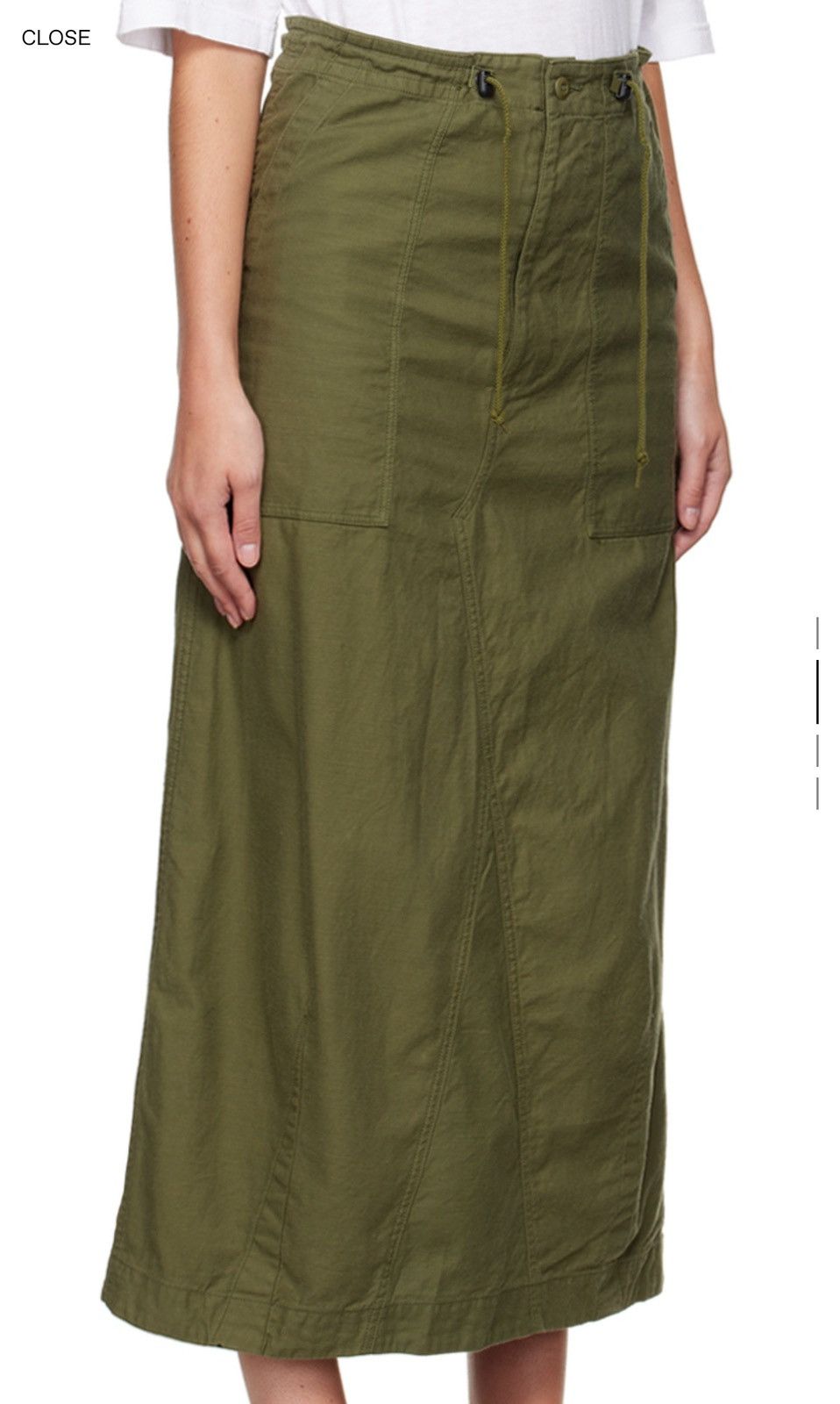 Needles Khaki fatigue midi skirt Size 26" / US 2 / IT 38 - 2 Thumbnail