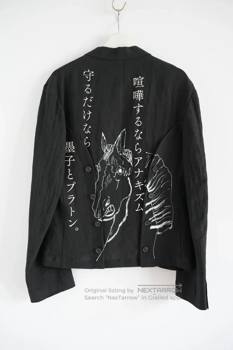 Yohji Yamamoto YOHJI YAMAMOTO Horse Face Printed Suit Size US L / EU 52-54 / 3 - 1 Thumbnail