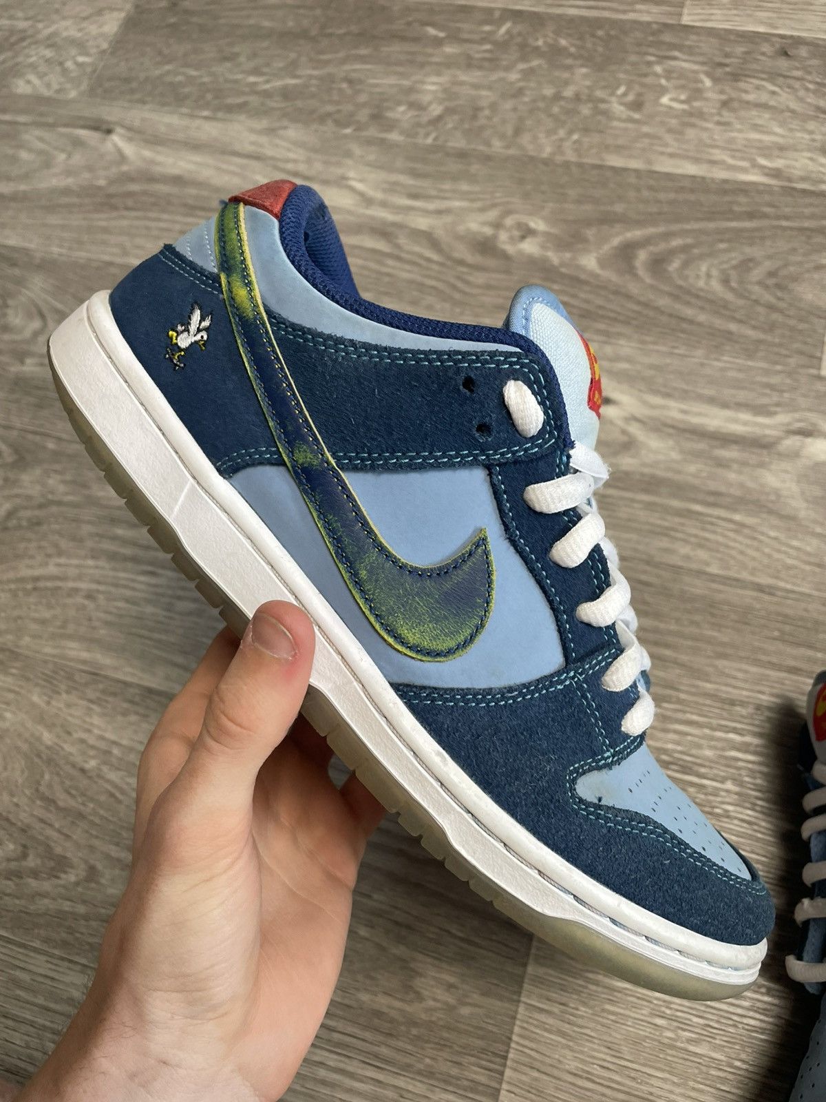 Nike NIKE SB Dunk Low Pro Why So Sad? Sneakers Blue Suede Size US 8 / EU 41 - 3 Thumbnail