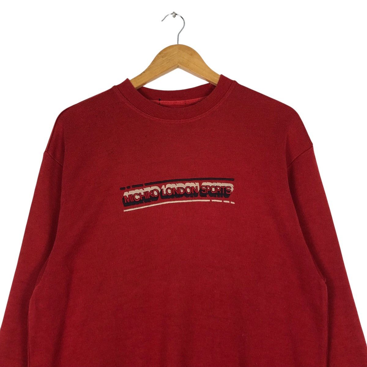 Japanese Brand × Michiko Koshino London Michiko London Sports Red Maroon Sweatshirt Small Size US S / EU 44-46 / 1 - 2 Thumbnail