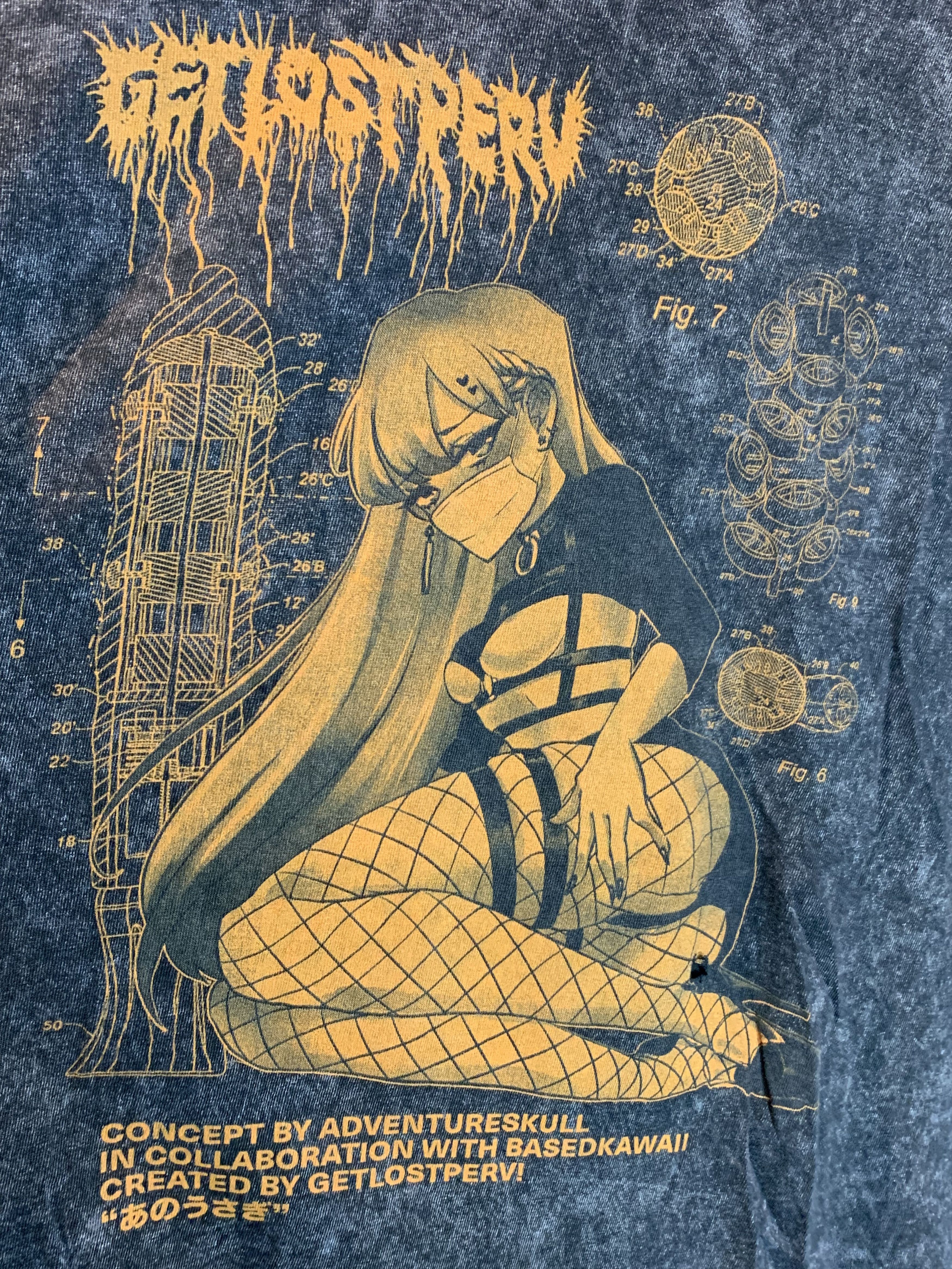 Other *RARE* GetLostPerv! x Based Hawaii Waifu Anime Art T-Shirt Size US L / EU 52-54 / 3 - 2 Thumbnail
