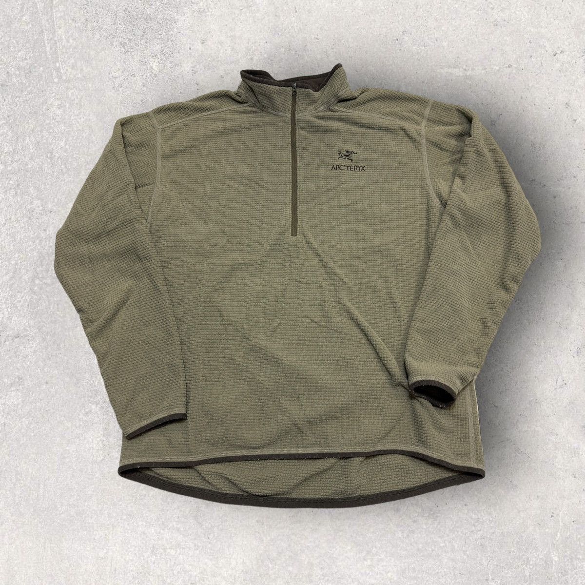 image of Arcteryx Arc’Teryx 1/4 Zip Fleece Sweatshirt in Khaki, Men's (Size 2XL)