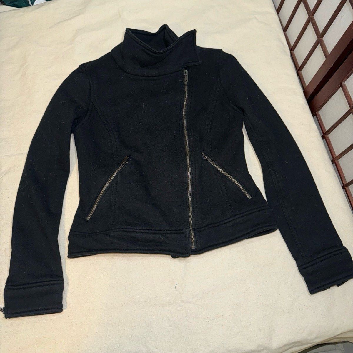 Gap Gap Womens Motorcycle Biker Jacket Black Asymmetric Zip Pock Size XS / US 0-2 / IT 36-38 - 1 Thumbnail