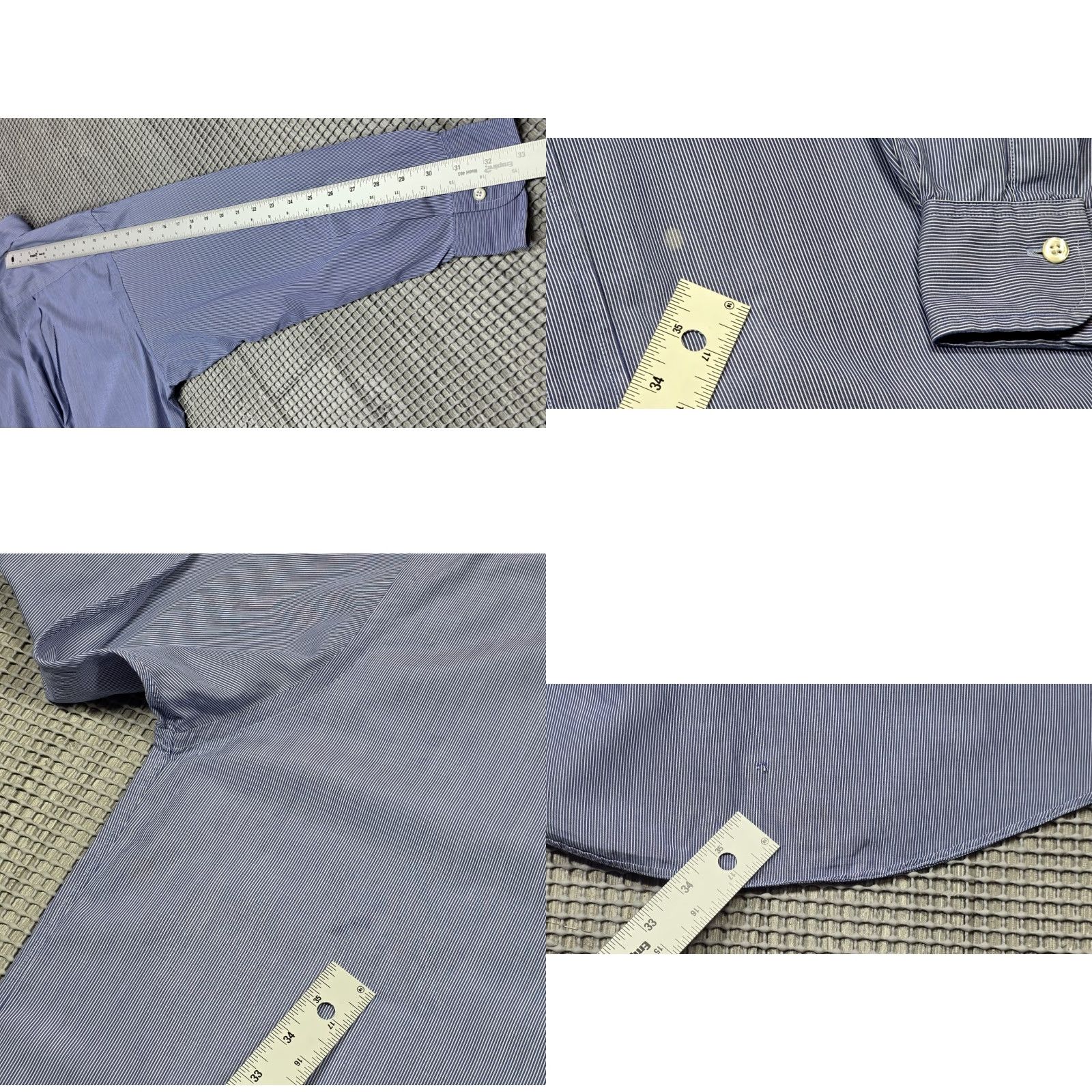 Brooks Brothers VINTAGE Brooks Brothers Makers Long Sleeve Shirt Mens 16-3 Button Up Blue Stripe USA Size US L / EU 52-54 / 3 - 9 Thumbnail