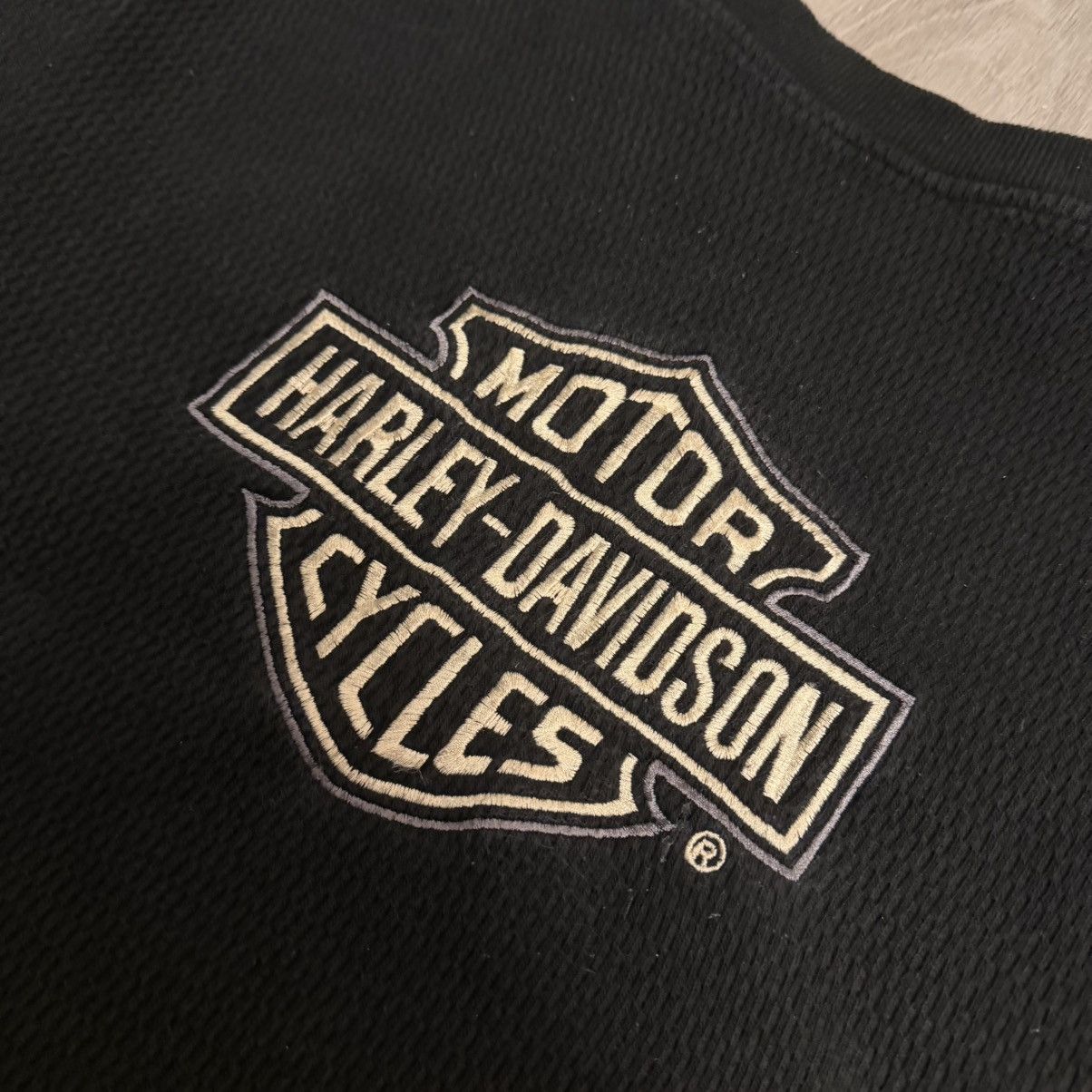 Harley Davidson Vintage 90s Harley Davidson black & white sweater Size US M / EU 48-50 / 2 - 7 Thumbnail