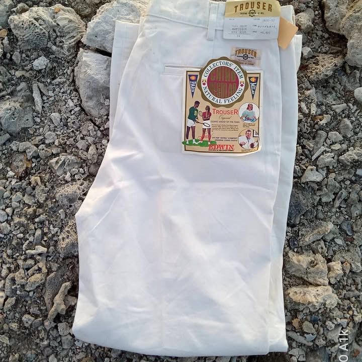 Edwin × Japanese Brand × Vintage Vintage Edwin White chino regular Collector Item Trouser pan Size US 34 / EU 50 - 1 Thumbnail