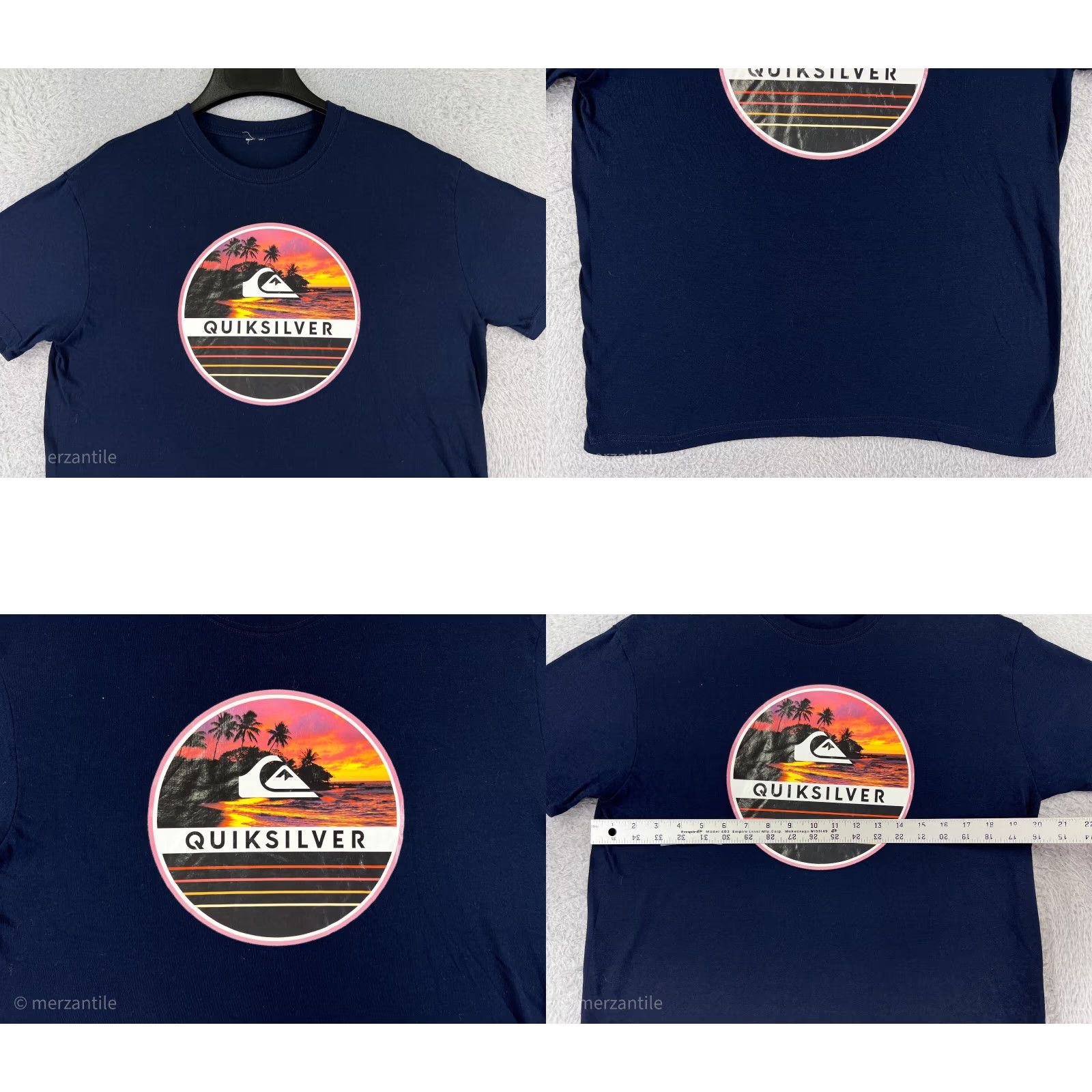 Quiksilver Quiksilver Graphic T-Shirt Mens Small Blue Crew Neck Surf Wave Logo Classic Size US S / EU 44-46 / 1 - 8 Thumbnail