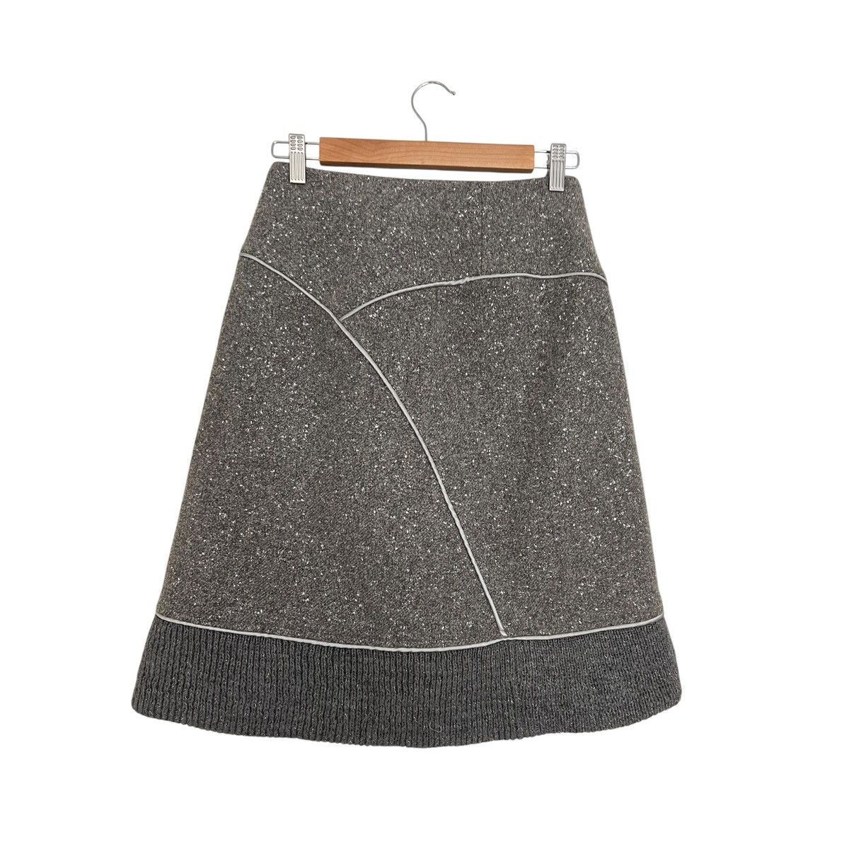 Issey Miyake Issey miyake glitter piping line wool skirt 2/2 Size 30" / US 8 / IT 44 - 3 Thumbnail