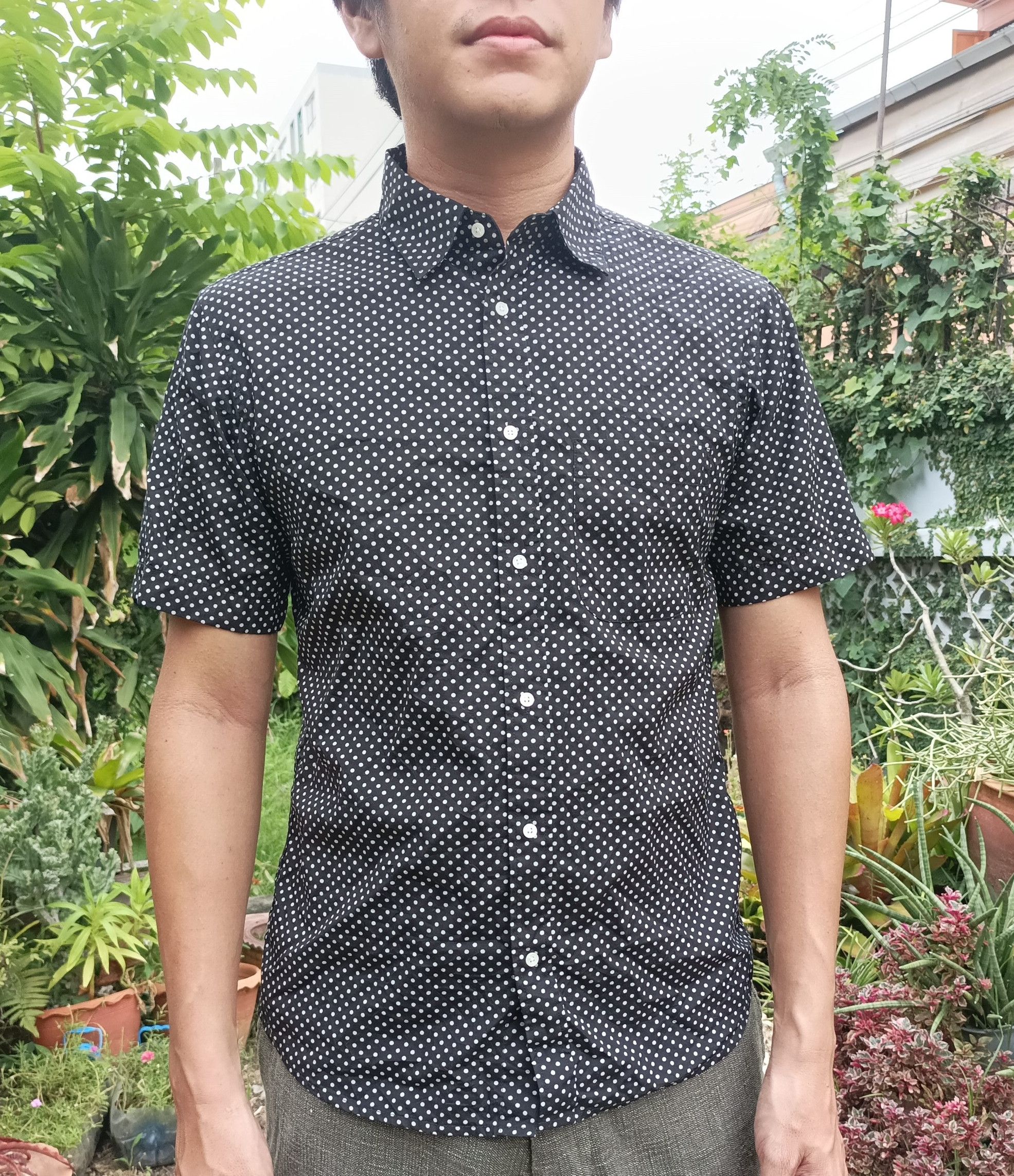 Beams Plus × Japanese Brand (S355) Beams Black White Dot Button Up Short Sleeve Shirt S Size US S / EU 44-46 / 1 - 2 Thumbnail