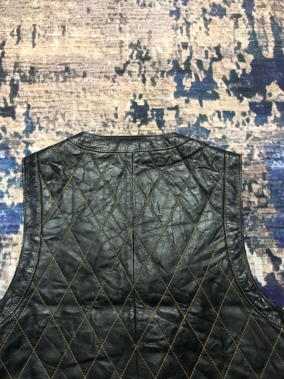 Genuine Leather Vintage Acropole Only Leather Quilted Vest Size US M / EU 48-50 / 2 - 7 Thumbnail