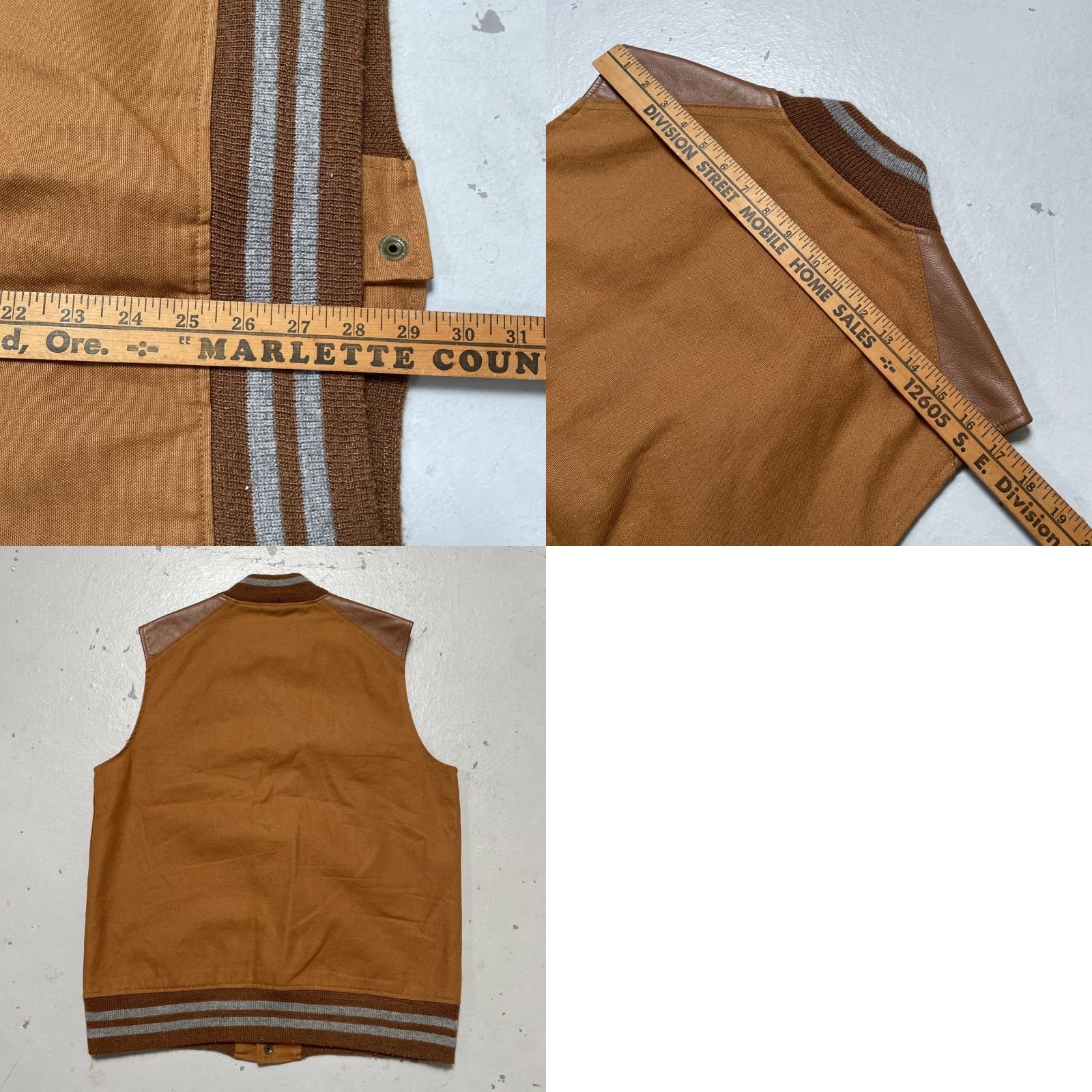 Golden Bear Golden Bear x UNIONMADE Canvas Leather Work Vest Mens L Brown USA USA Heritage Workwear 90s Size US L / EU 52-54 / 3 - 8 Thumbnail