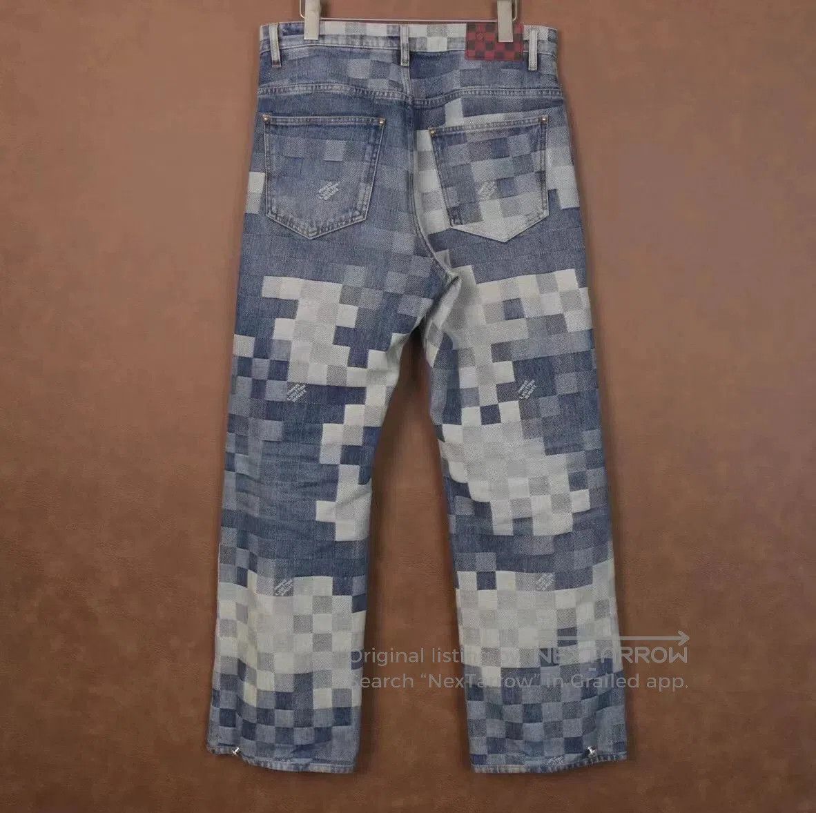Louis Vuitton Louis Vuitton Mosaic Denim Straight Leg Pants. Size US 30 / EU 46 - 3 Thumbnail