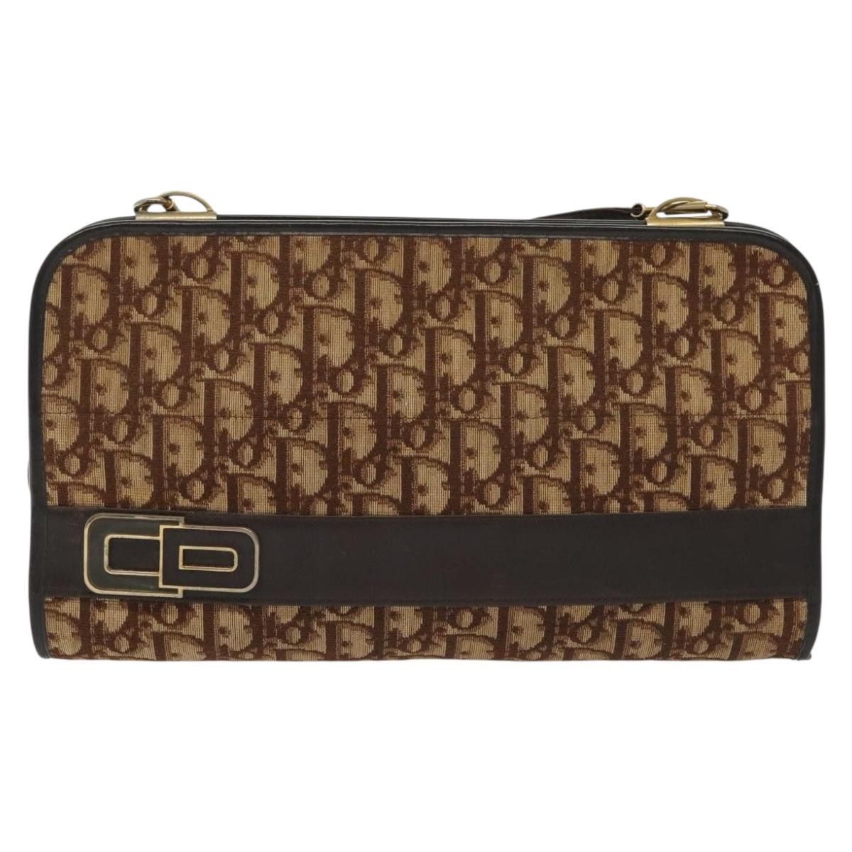 Dior DIOR Trotter Canvas Shoulder Bag Brown Gold Size ONE SIZE - 2 Thumbnail