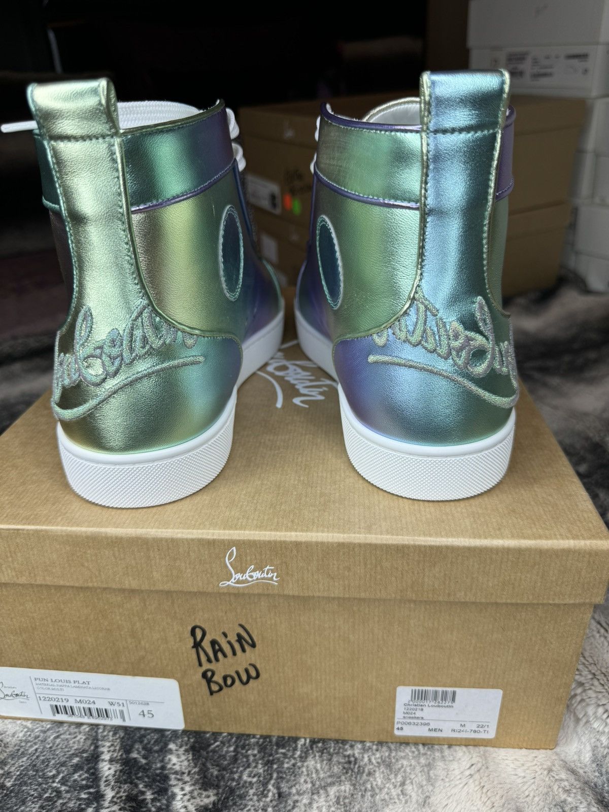 Christian Louboutin Christian Louboutin Flat Nappa Laminata Licorne Size US 12 / EU 45 - 19 Thumbnail