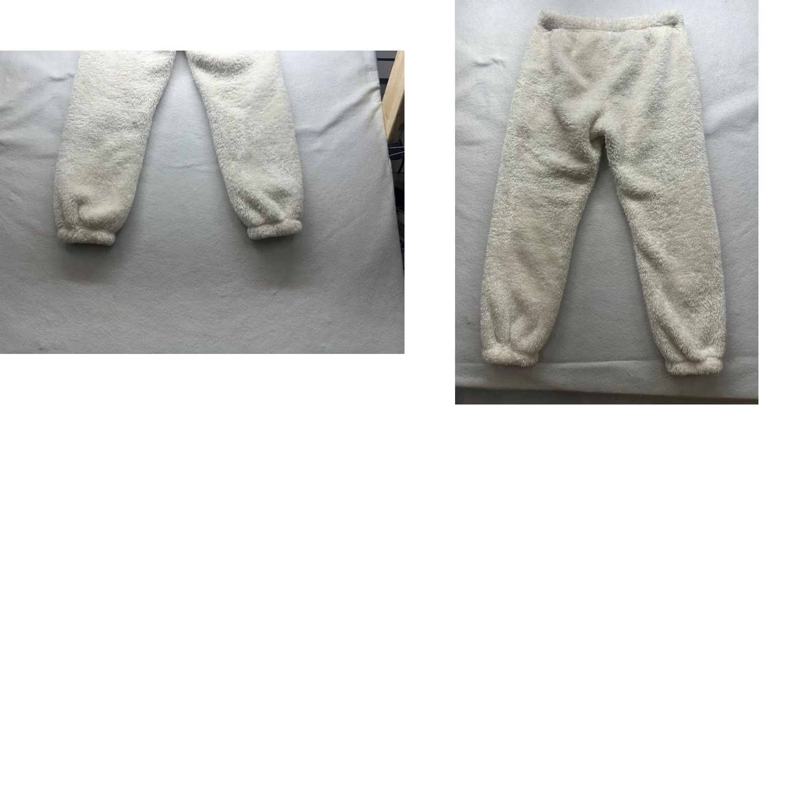 Ugg UGG Womens Lounge Pants L White Polyester Cozy Fleece Solid Adults Women Tapered Leg Size 36" / US 14 / IT 50 - 8 Thumbnail