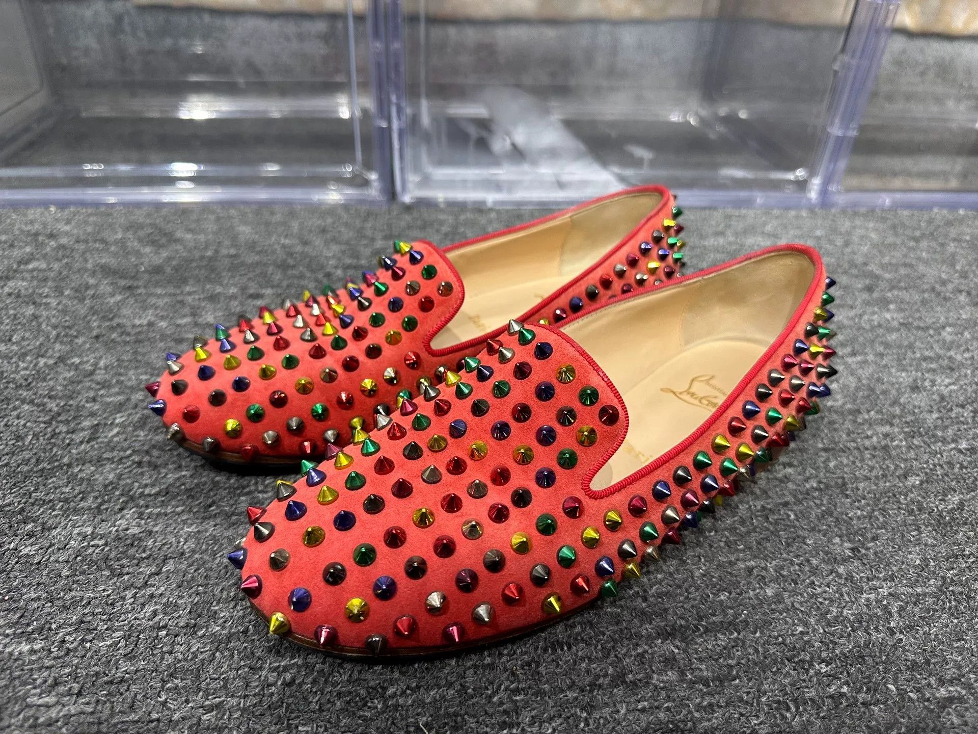 Christian Louboutin Christian Louboutin Red Lowtop Sneakers 5.5 Men Size US 5.5 / EU 38 - 1 Thumbnail