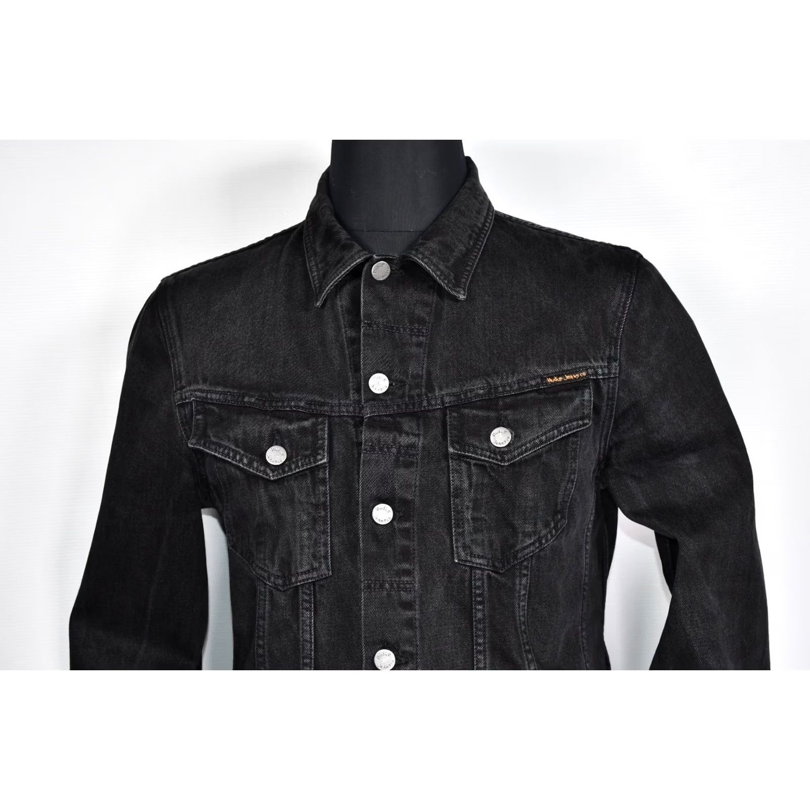 Nudie Jeans Nudie Jeans Billy Black Rinsed Denim Jacket XL Men Size US 36 / EU 52 - 2 Thumbnail
