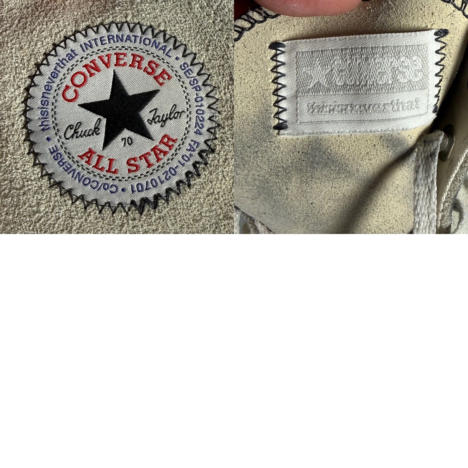 Converse Converse Chuck 70 thisisneverthat High Top Sneakers Beige Leather US 7.5 Men’s Casual Streetwear Womens Unisex Adults Shoes Size US M / EU 48-50 / 2 - 8 Thumbnail