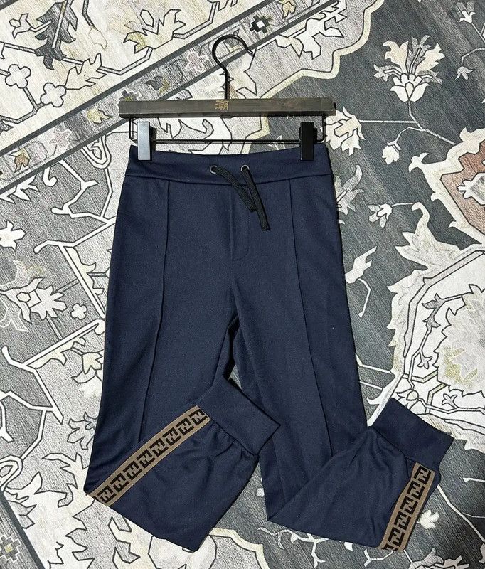 Fendi Fendi Deep Blue Logo Women's Casual Pants 0089 Size 23" - 1 Thumbnail