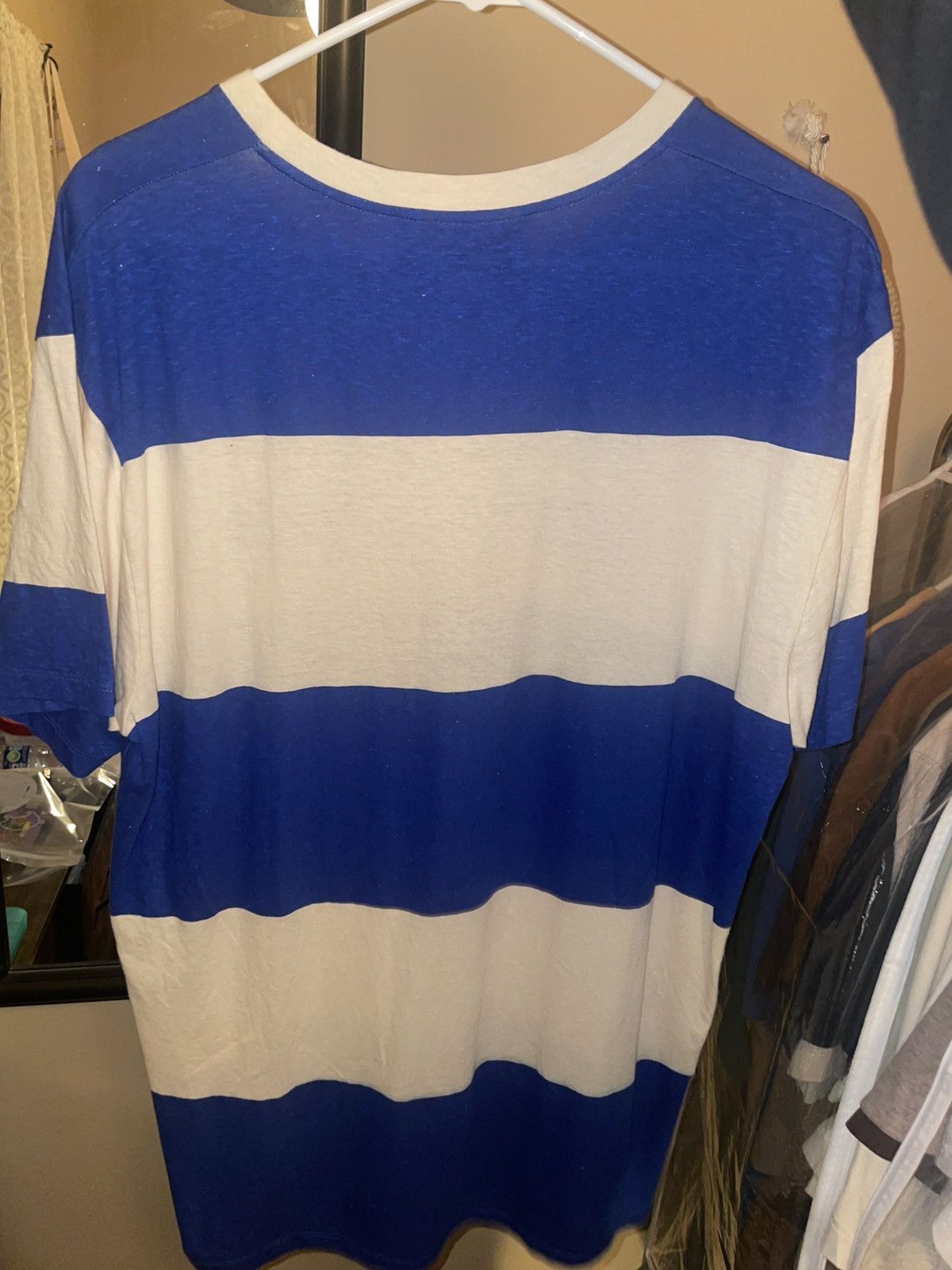 Gucci Gucci Blue White Wide Stripe T-Shirt Size US M / EU 48-50 / 2 - 2 Thumbnail